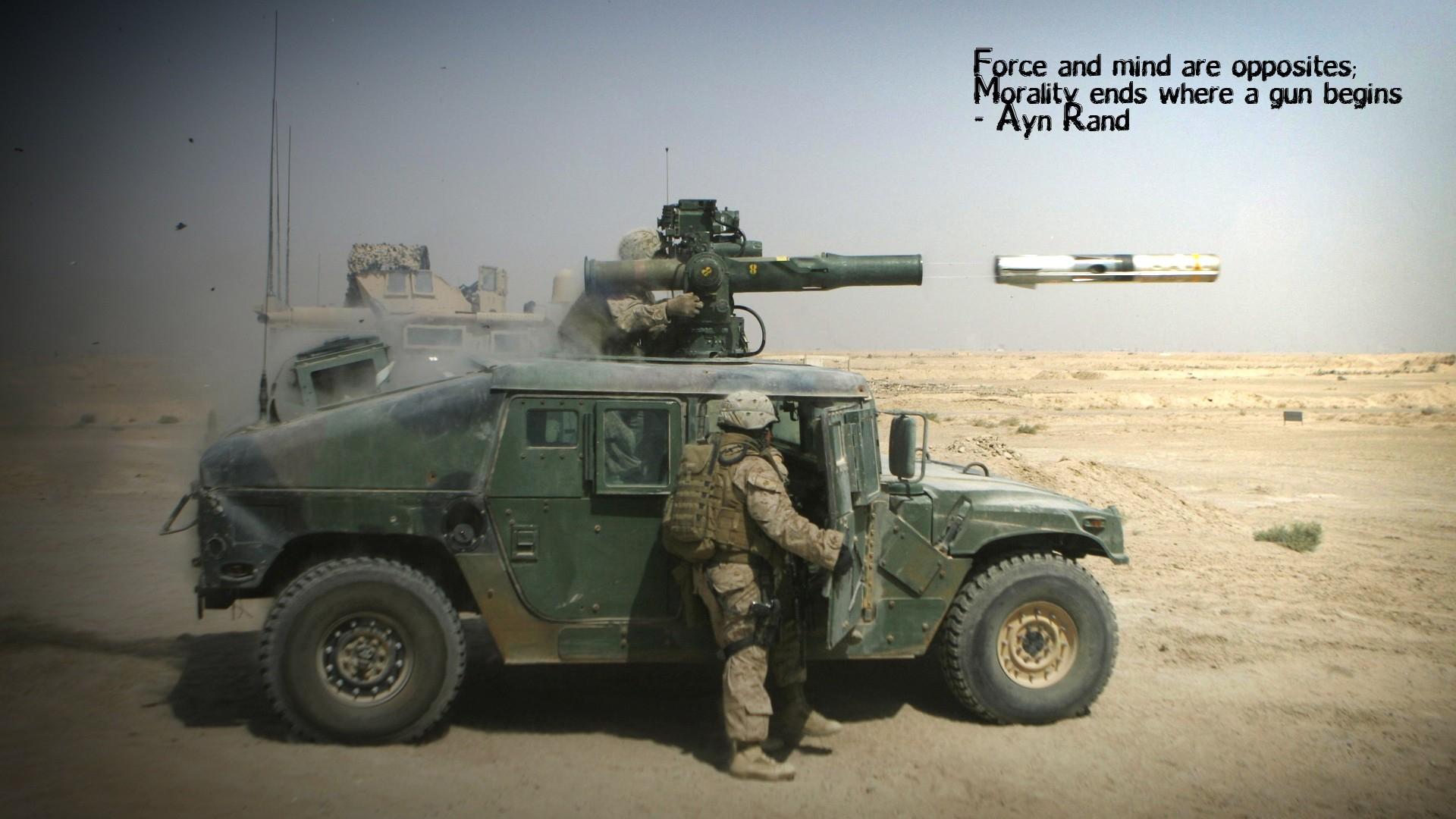 1920x1080 war army military quotes ayn rand humvee morality 1920x1080 wallpaper