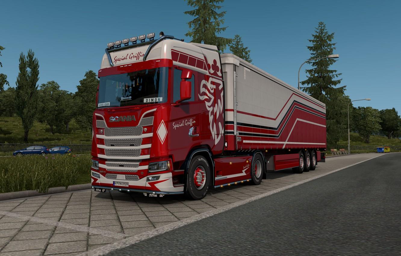 1332x850 Wallpaper design, the game, scania, Euro Truck, s730 image for desktop, section игры