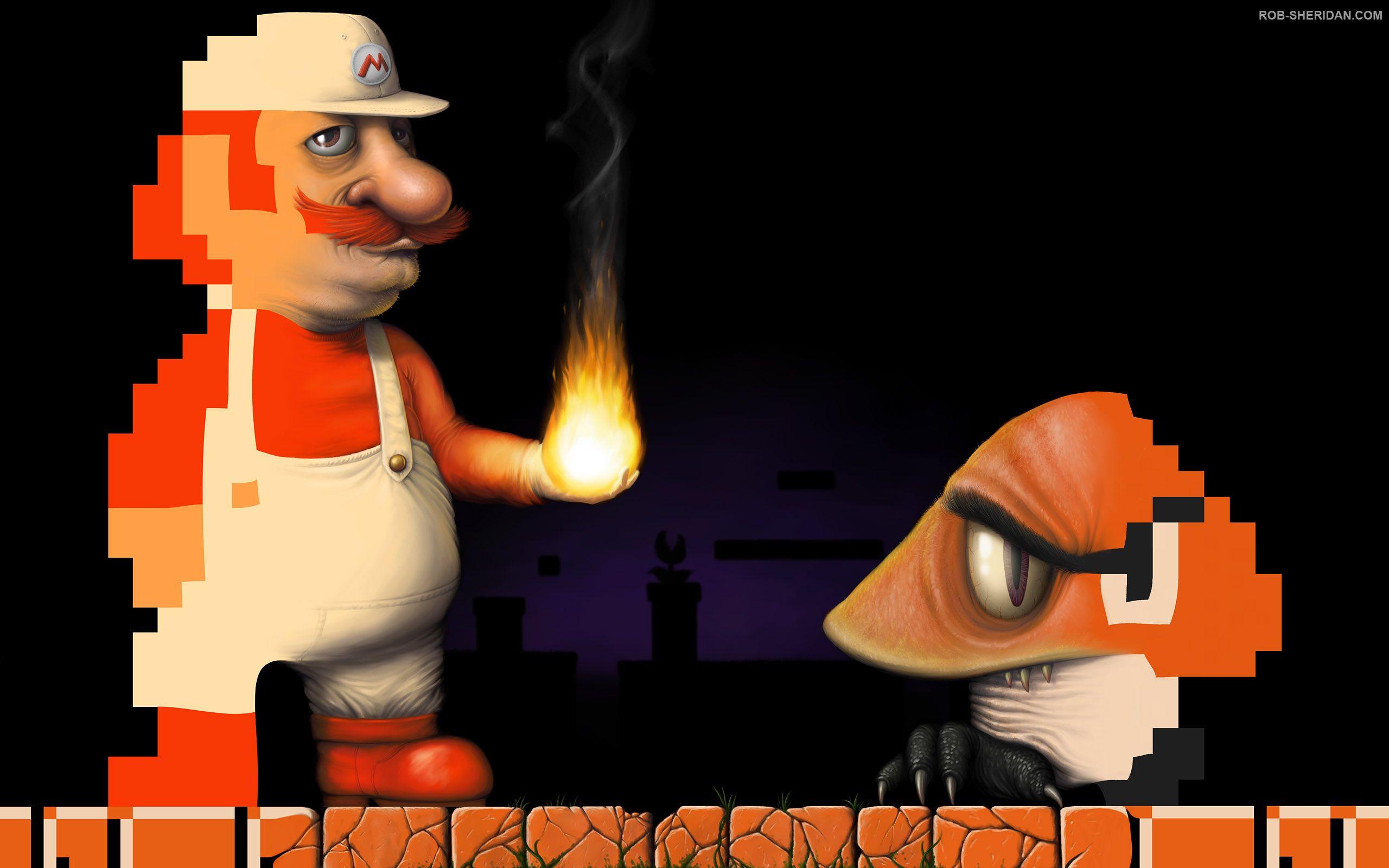 2560x1600 Cool mario background
