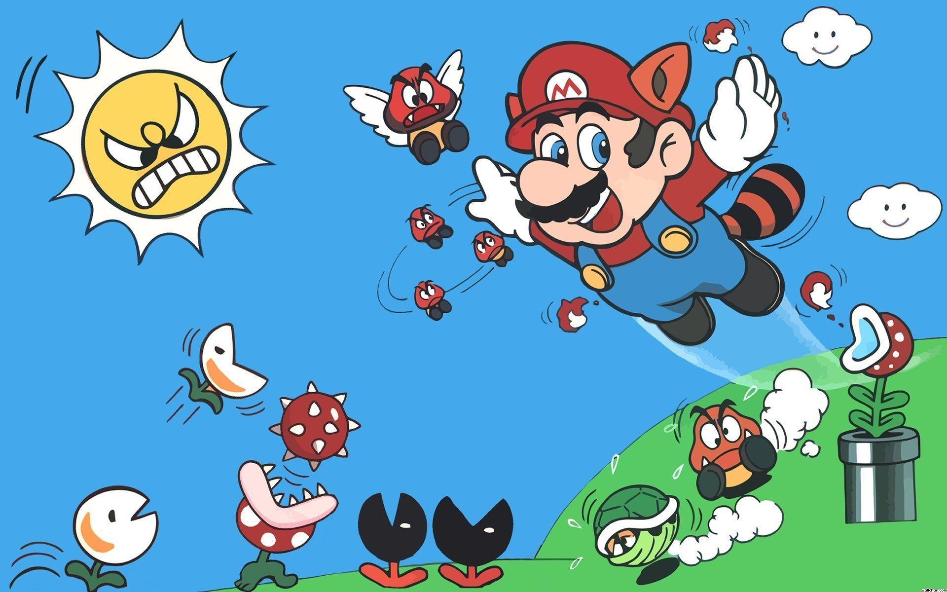 1920x1200 Games Wallpaper: Super Mario Wallpaper 8 Bit Wallpaper with High