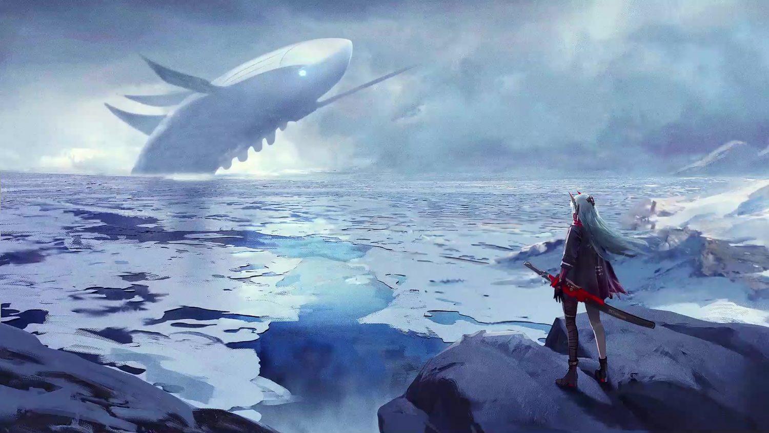 1500x844 Lucia Punishing: Gray Raven Snowfall Live Wallpaper