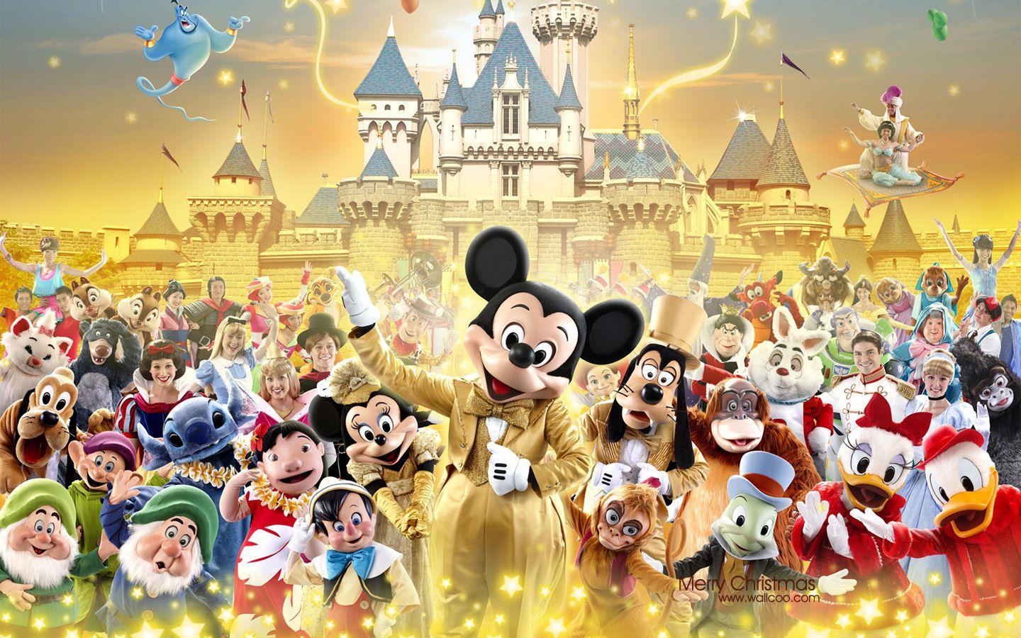 1440x900 Disney Characters Christmas Wallpaper