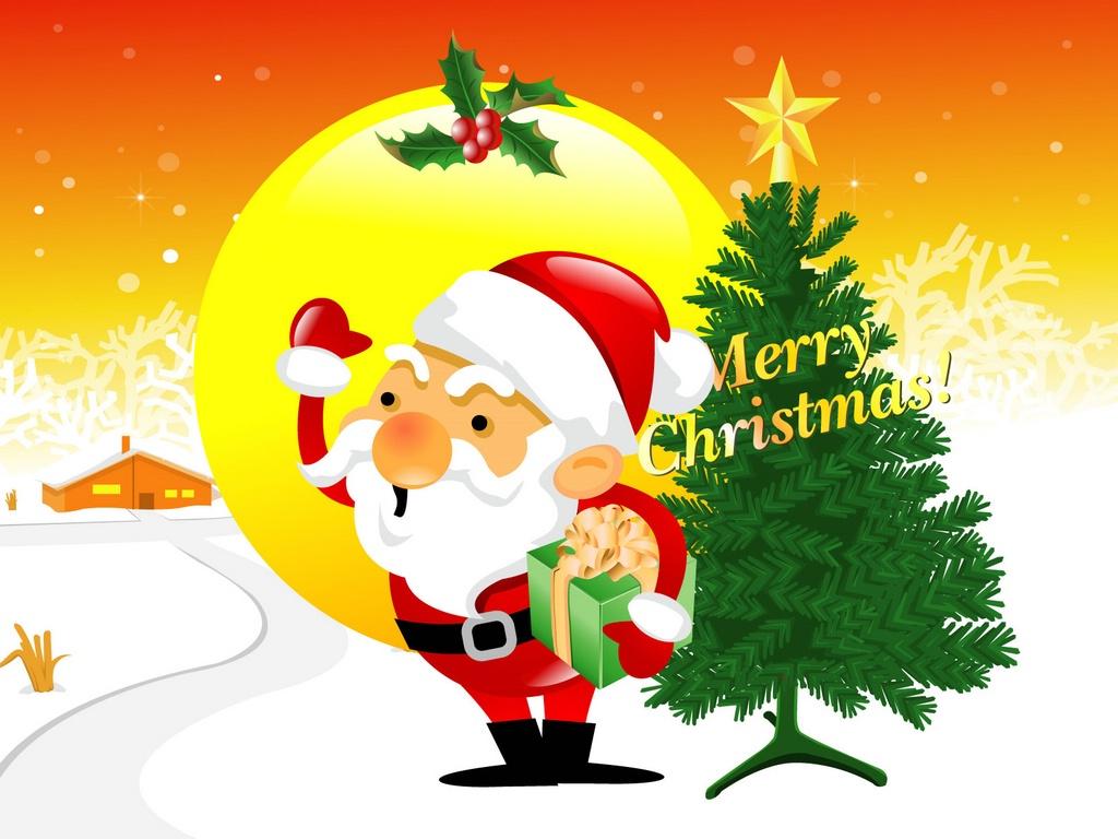 1024x768 Vector Christmas wallpaper & Christmas Characters 1024x768 NO.9 Desktop Wallpaper