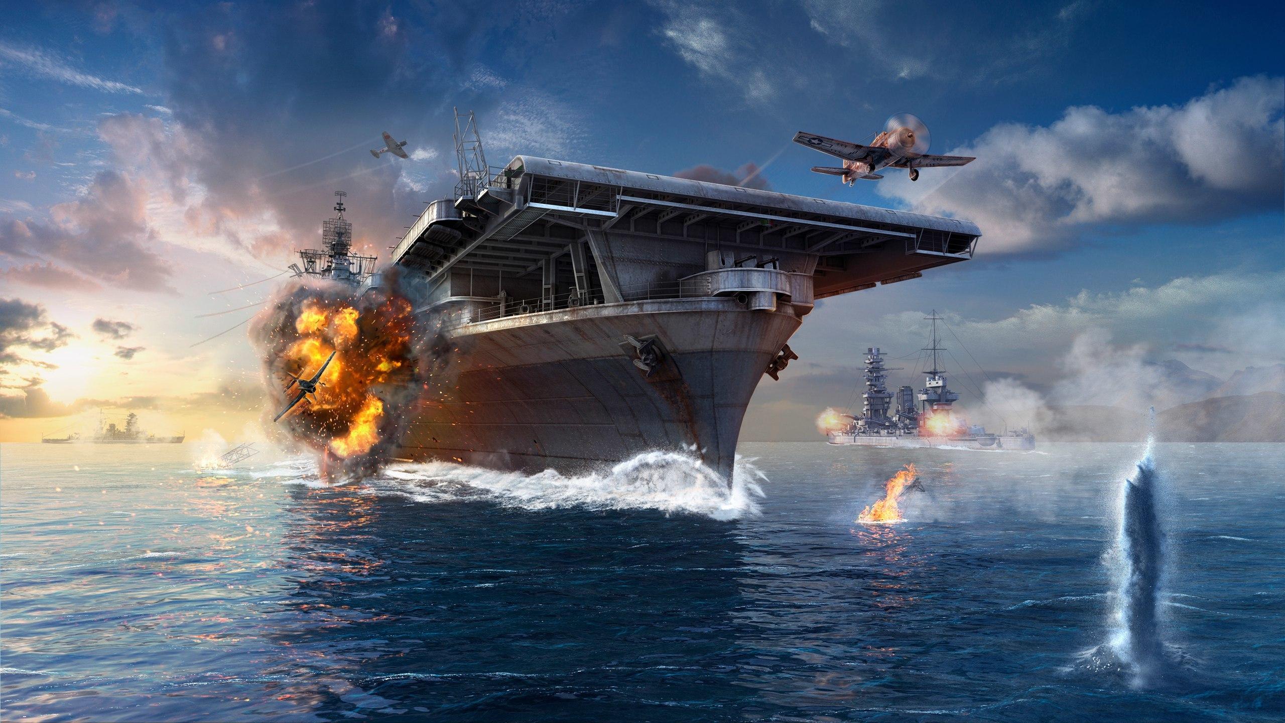 2560x1440 Title Video Game World Of Warships Warships HD Wallpaper