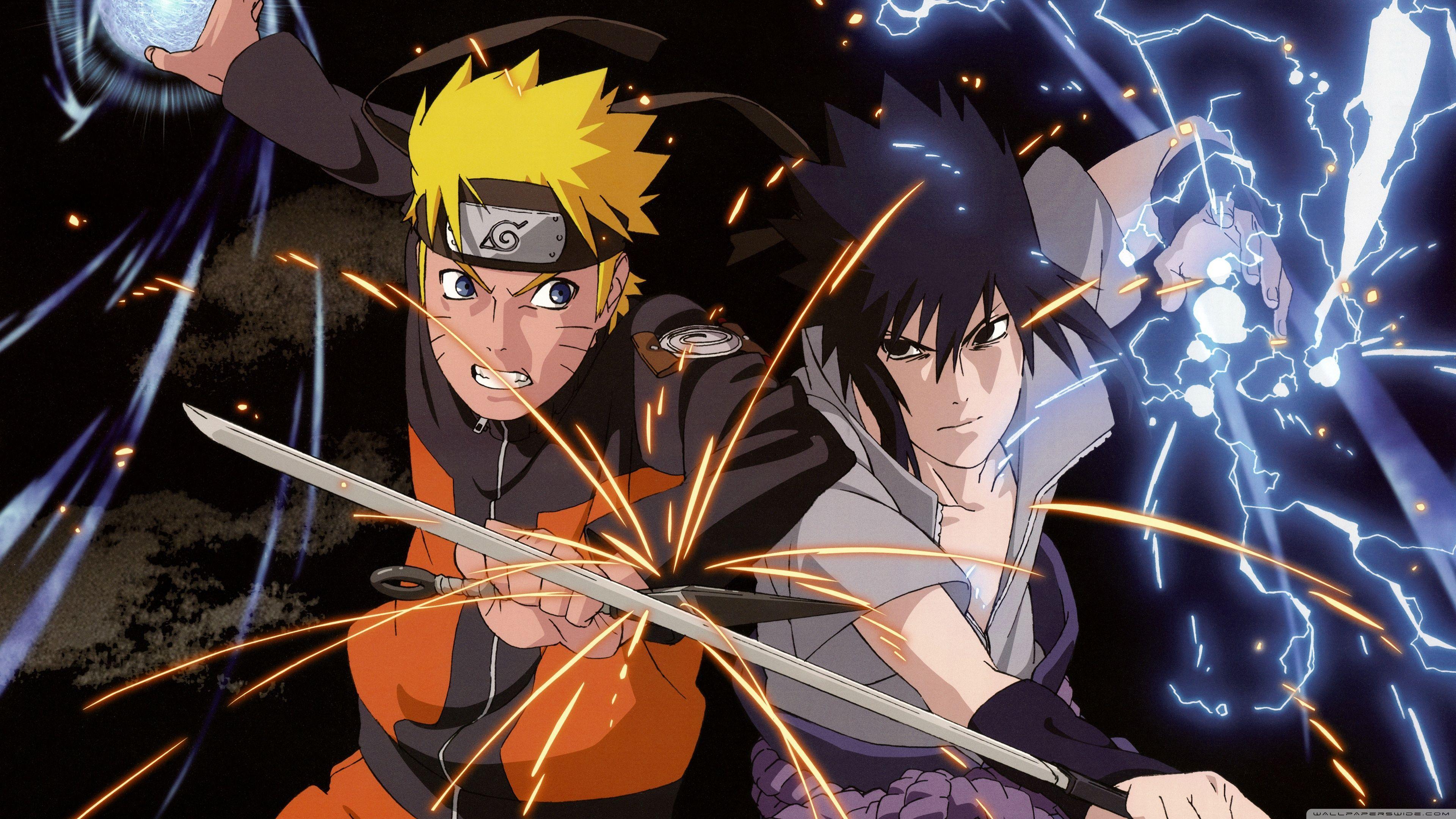 3840x2160 Naruto Vs Sasuke Wallpaper. The Art Mad Background