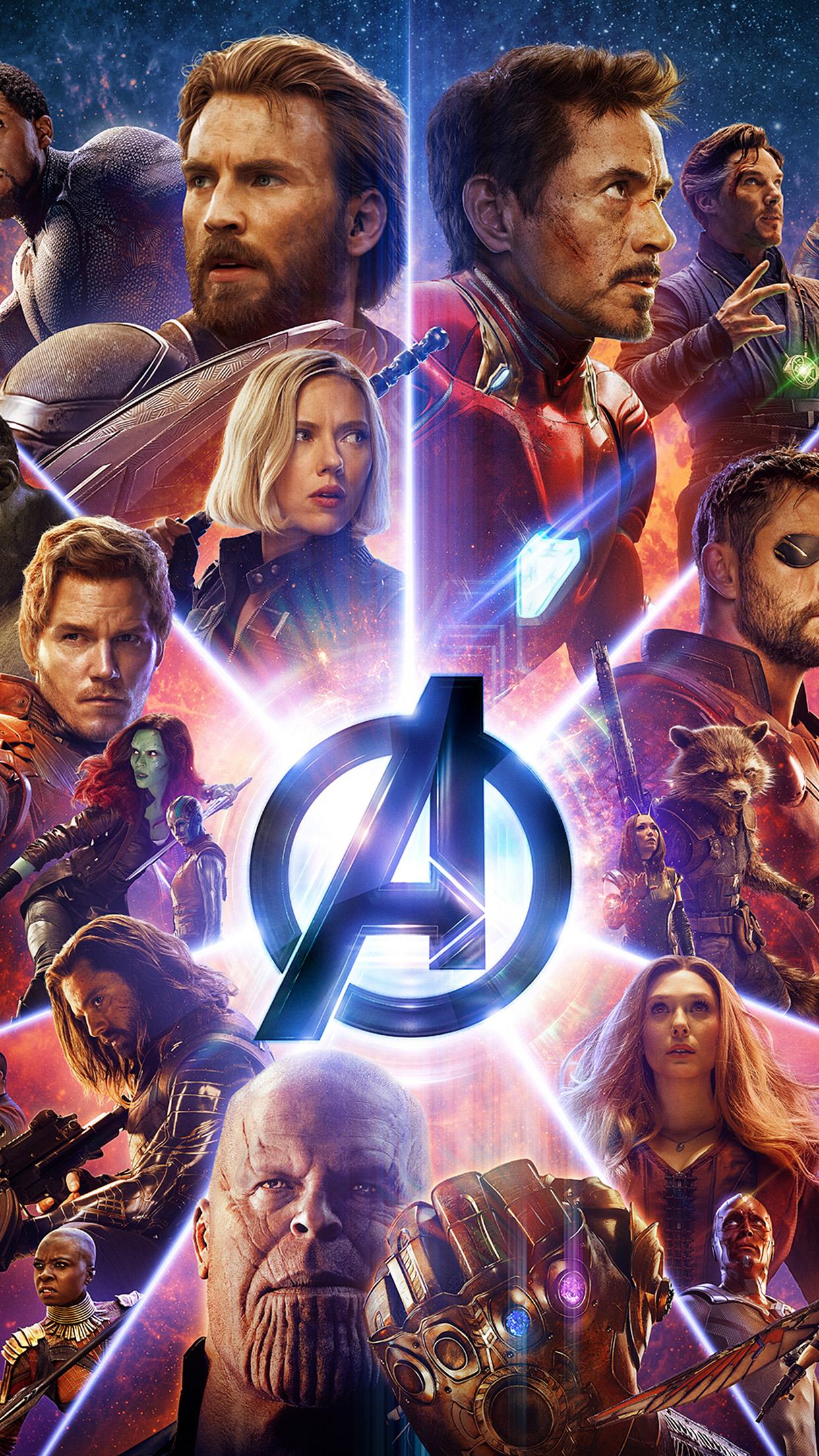1242x2208 Infinitywar Avengers Film Poster Hero Art Marvel Wallpaper
