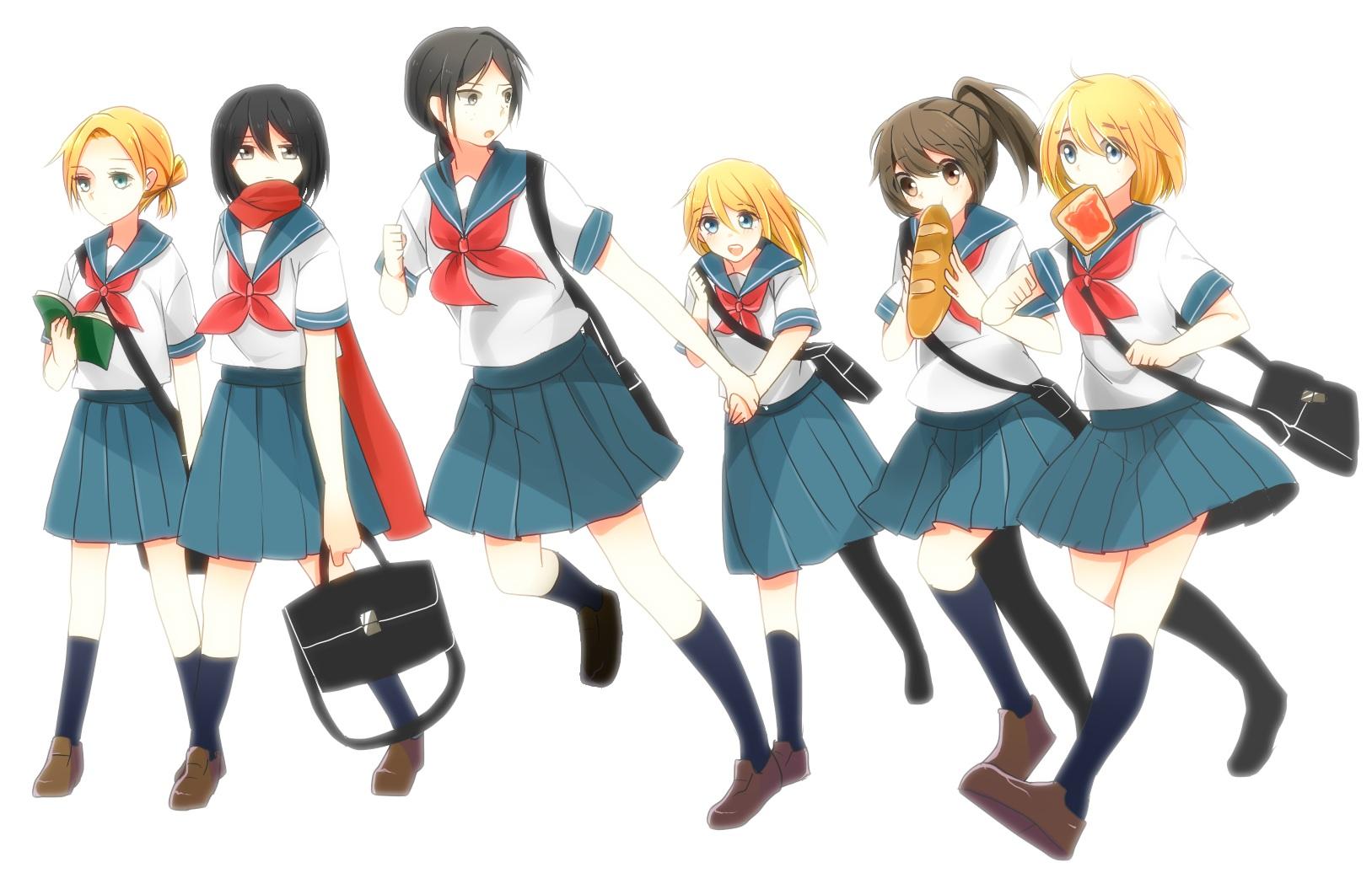 1627x1036 Shingeki no kyojin annie leonhardt armin arlert christa renz mikasa ackerman mojyamojya sasha browse seifuku shingeki no kyojin trap white ymir (shingeki no kyojin) wallpaperx1036