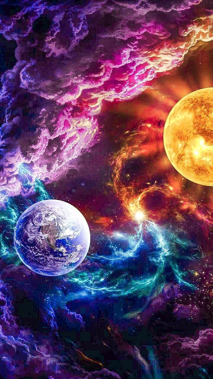720x1280 dp. Galaxy art, Wallpaper earth, Planets wallpaper