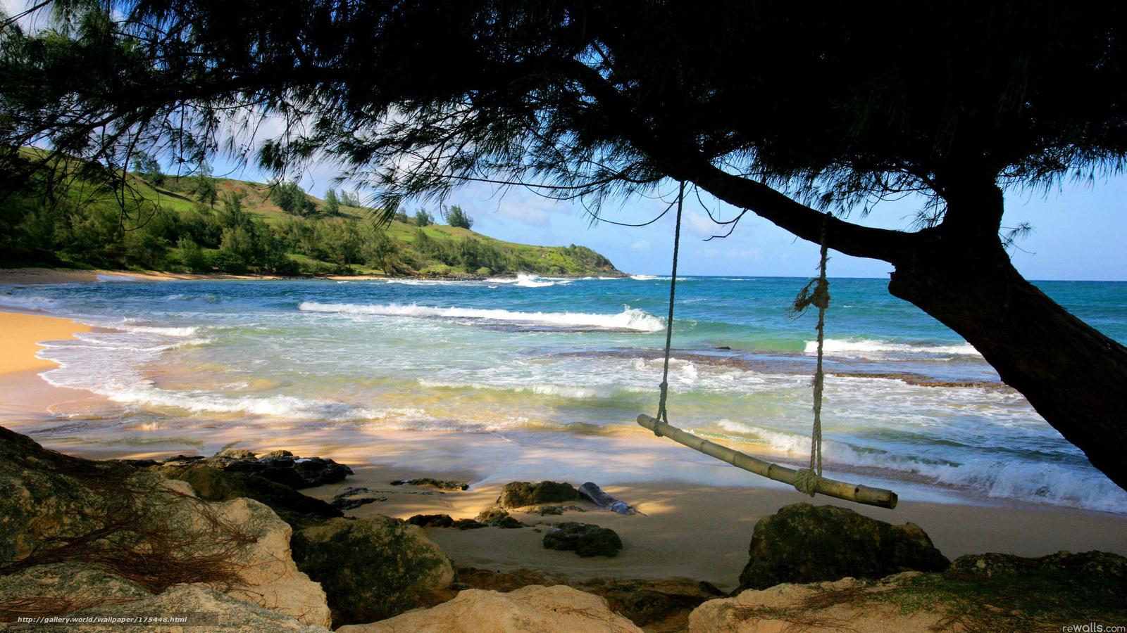 1600x900 Free download Download wallpaper beach swing tree waves desktop [1600x900] for your Desktop, Mobile & Tablet. Explore Swing Wallpaper. Swing Wallpaper, Swing Music Wallpaper