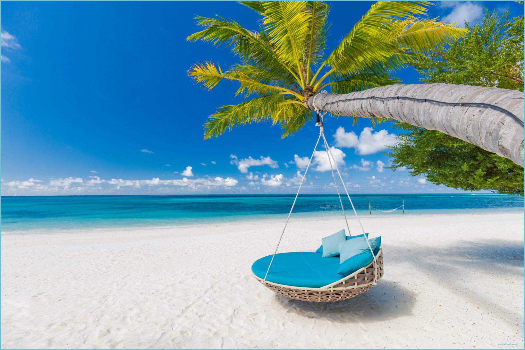 1986x1324 Tropical Beach Background As Summer Landscape With Beach Swing O Background Image