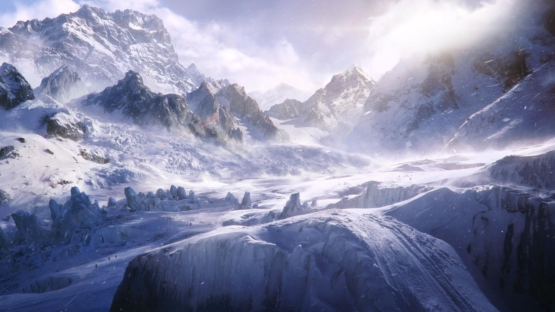 1920x1080 Download Wallpaper, Download 1920x1080 mountains nature snow artwork reid southen 1920x1080 wallpaper Wallpaper –Free Wallpaper Download