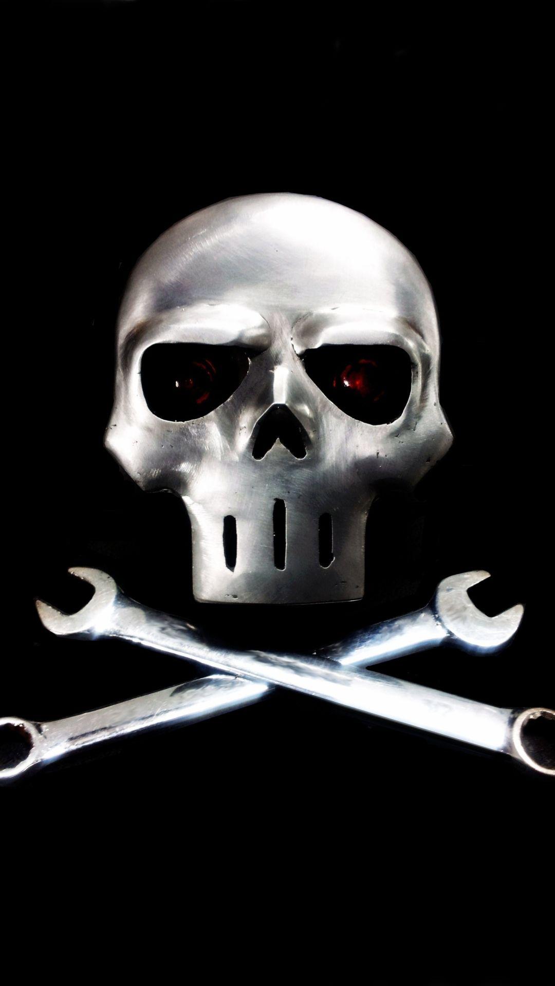 hd skull apple logo wallpaper