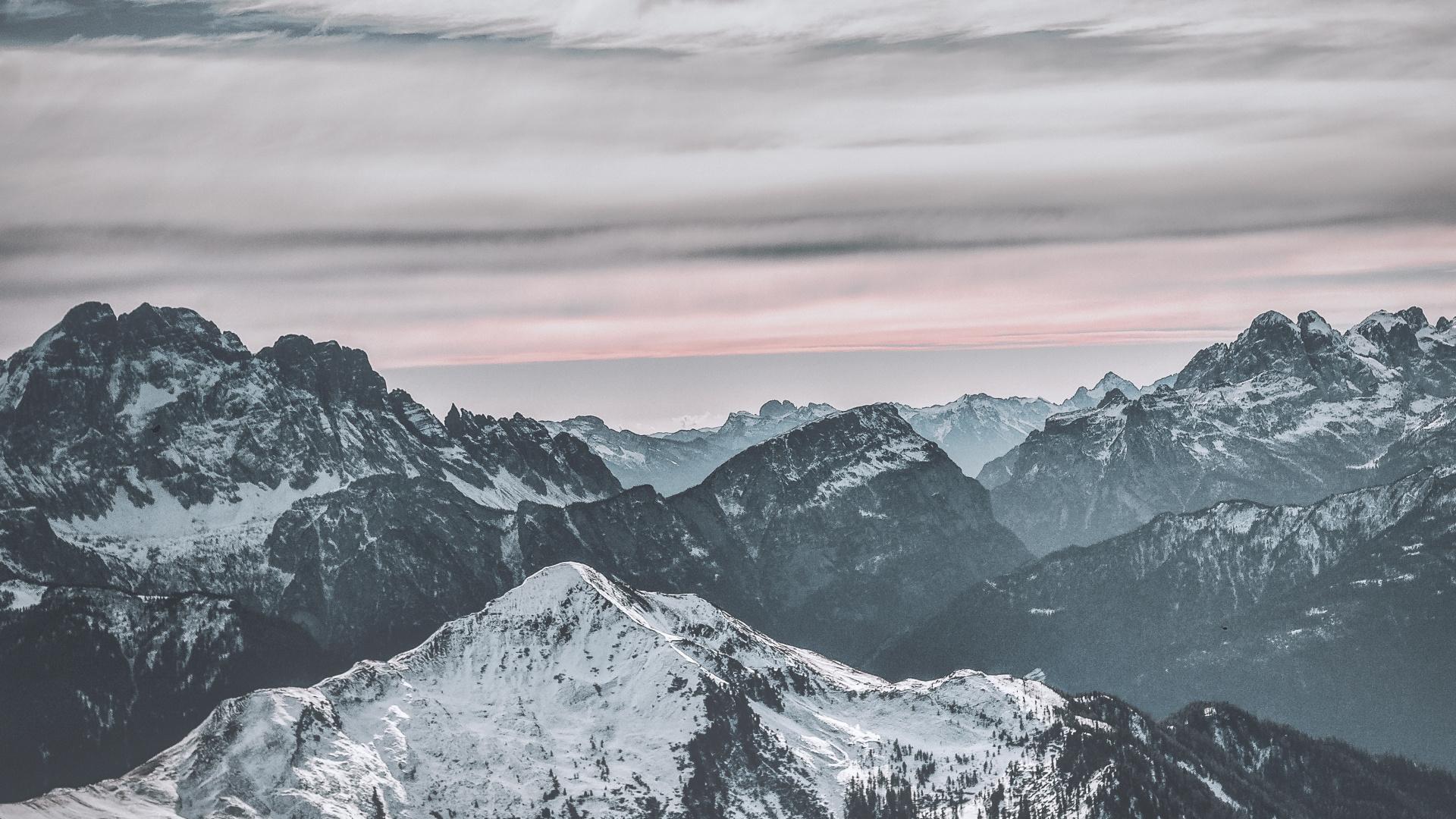 1920x1080 Download Mountains, peak, snow, nature wallpaper, 1920x Full HD, HDTV, FHD, 1080p