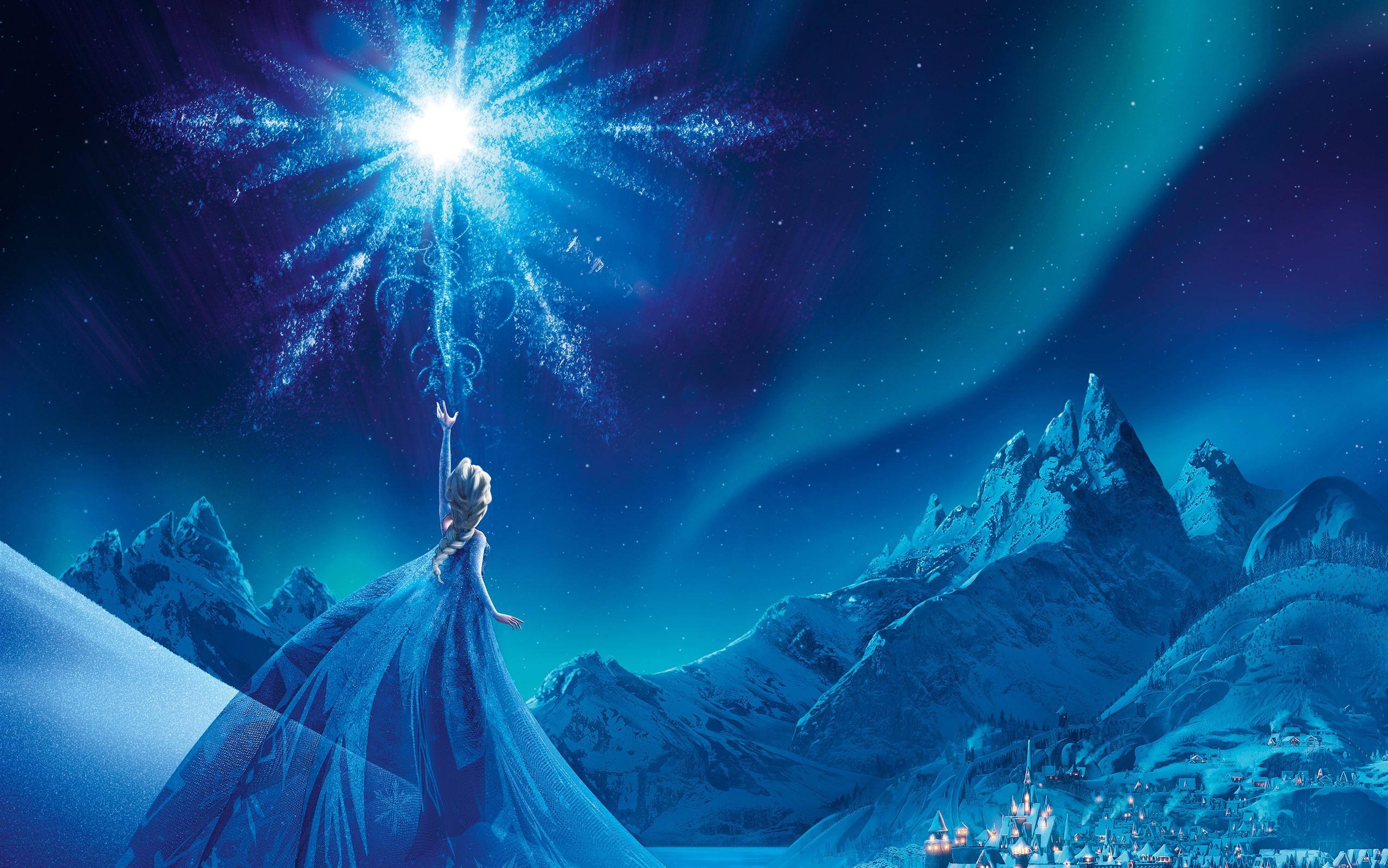 2560x1600 Wallpaper Frozen, Elsa, night, snowflake 3840x2160 UHD 4K Picture, Image