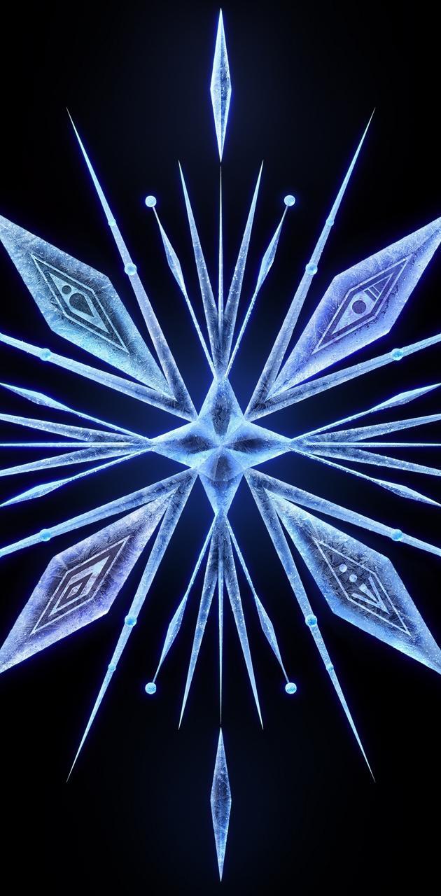 630x1280 Frozen 2 Snowflake wallpaper