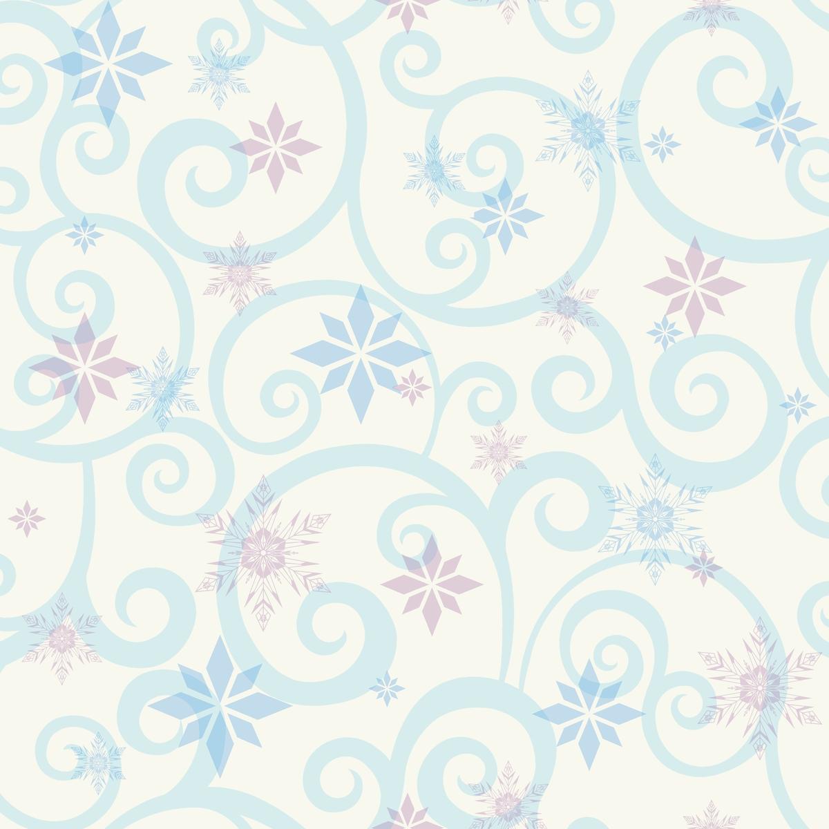 1200x1200 Disney Frozen Snowflake Scroll Wallpaper. Wallpaper And Borders. The Mural Store