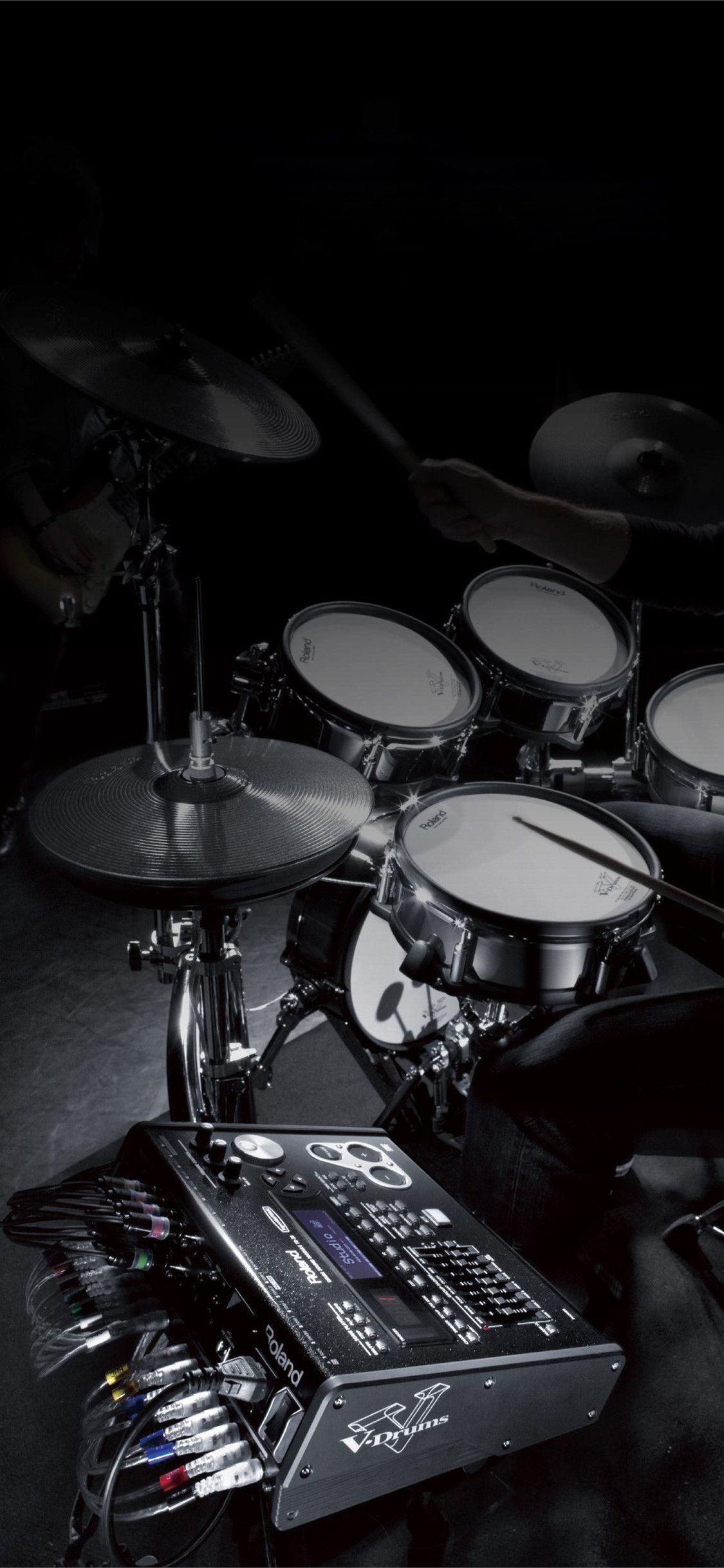 1125x2436 drum kit iPhone Wallpaper Free Download