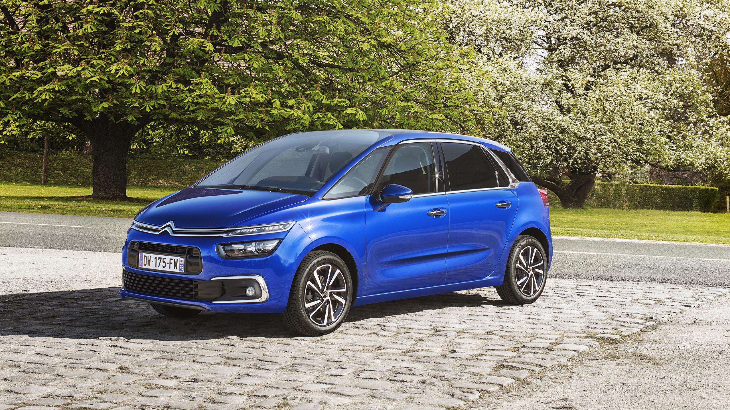 2560x1440 Desktop Wallpaper Citroen 2016 Grand C4 Picasso Blue auto 2560x1440