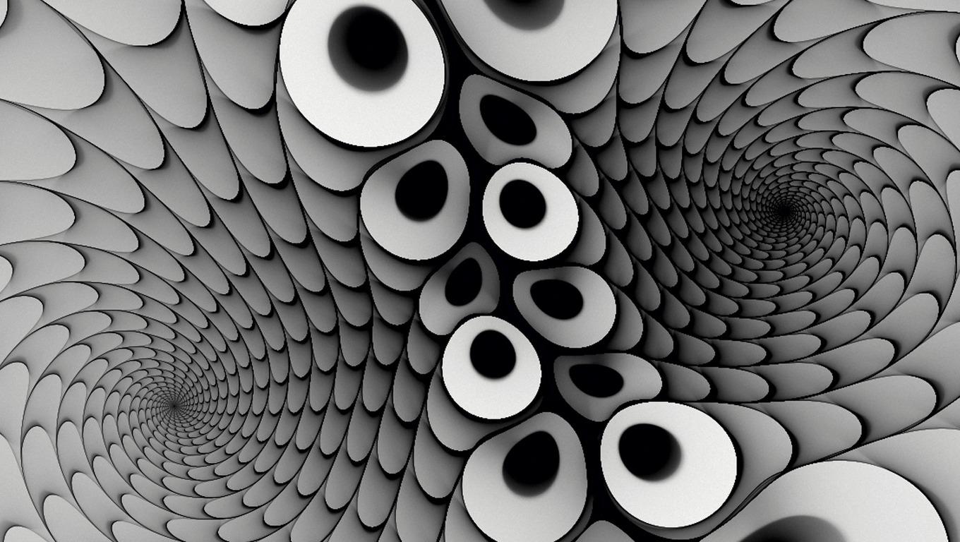 1360x768 HD Optical Illusion Wallpaper