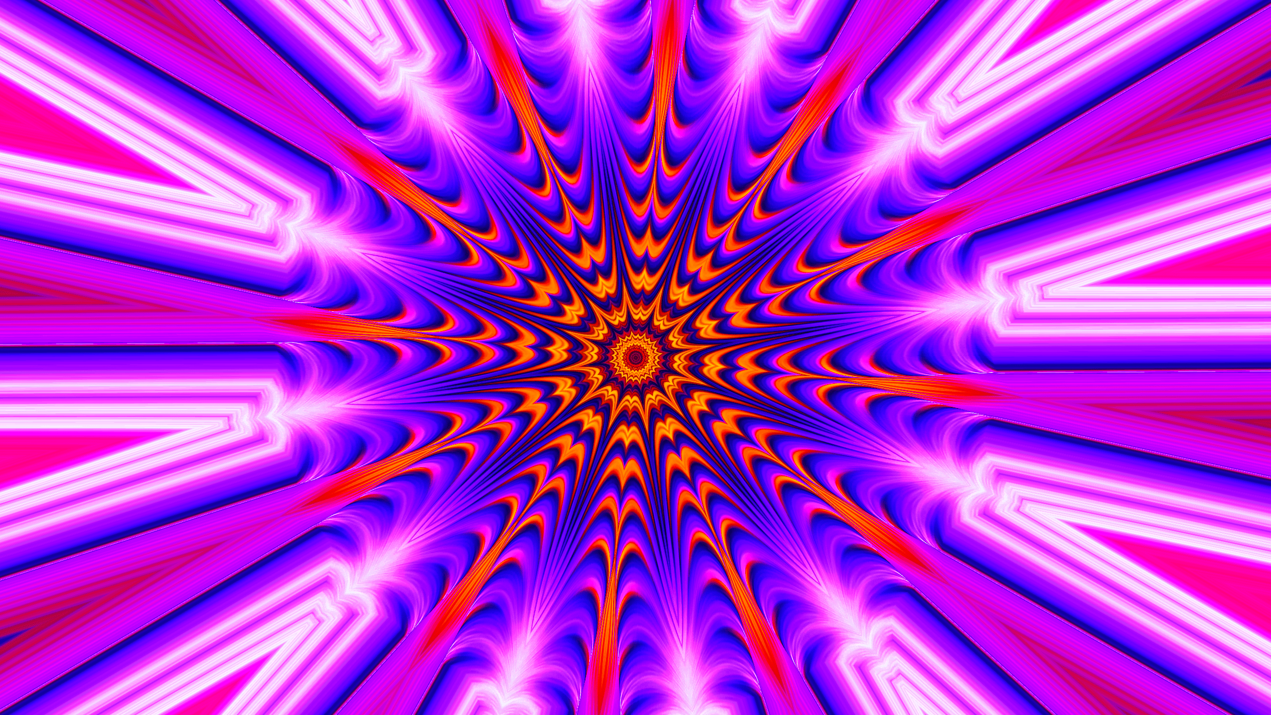 2560x1440 Pink and Blue Optical Illusion Art by lonewolf6738 HD Wallpaper