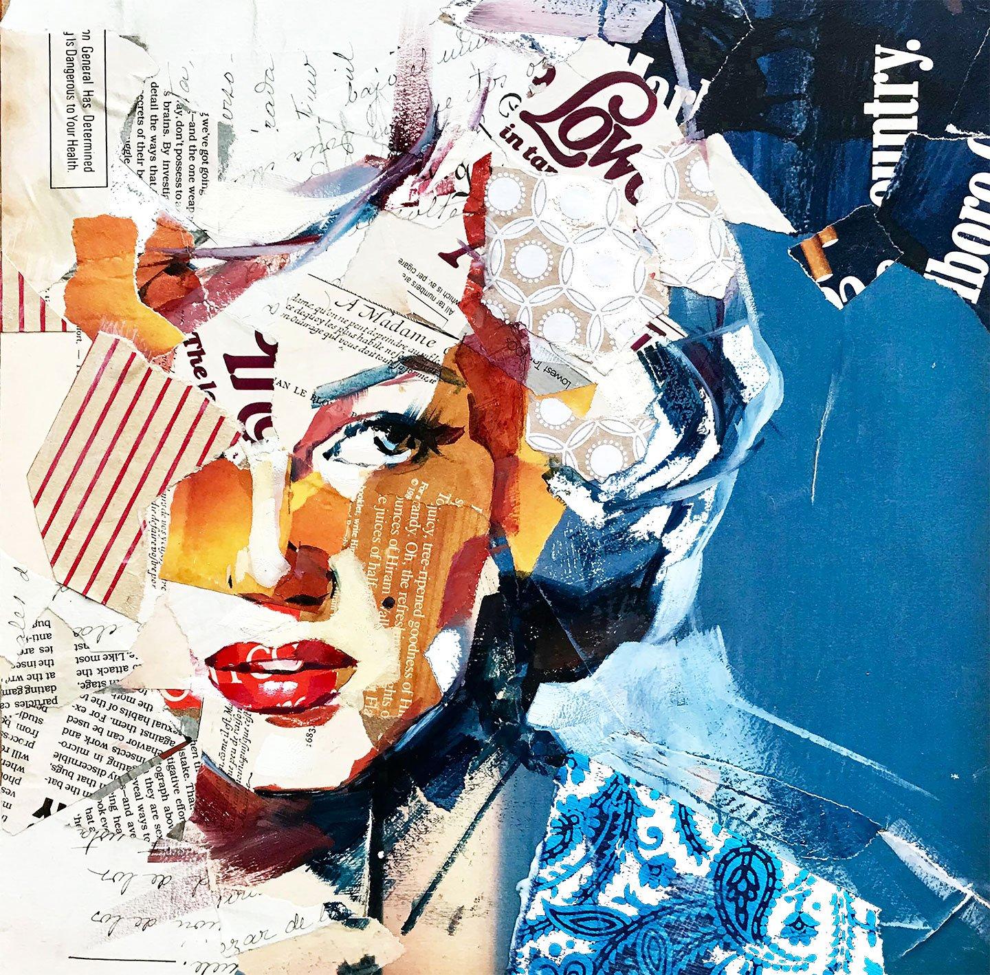 1440x1417 Marilyn Monroe With Collage Background Artistic Metal Sign Decorative Collectibles Collectibles