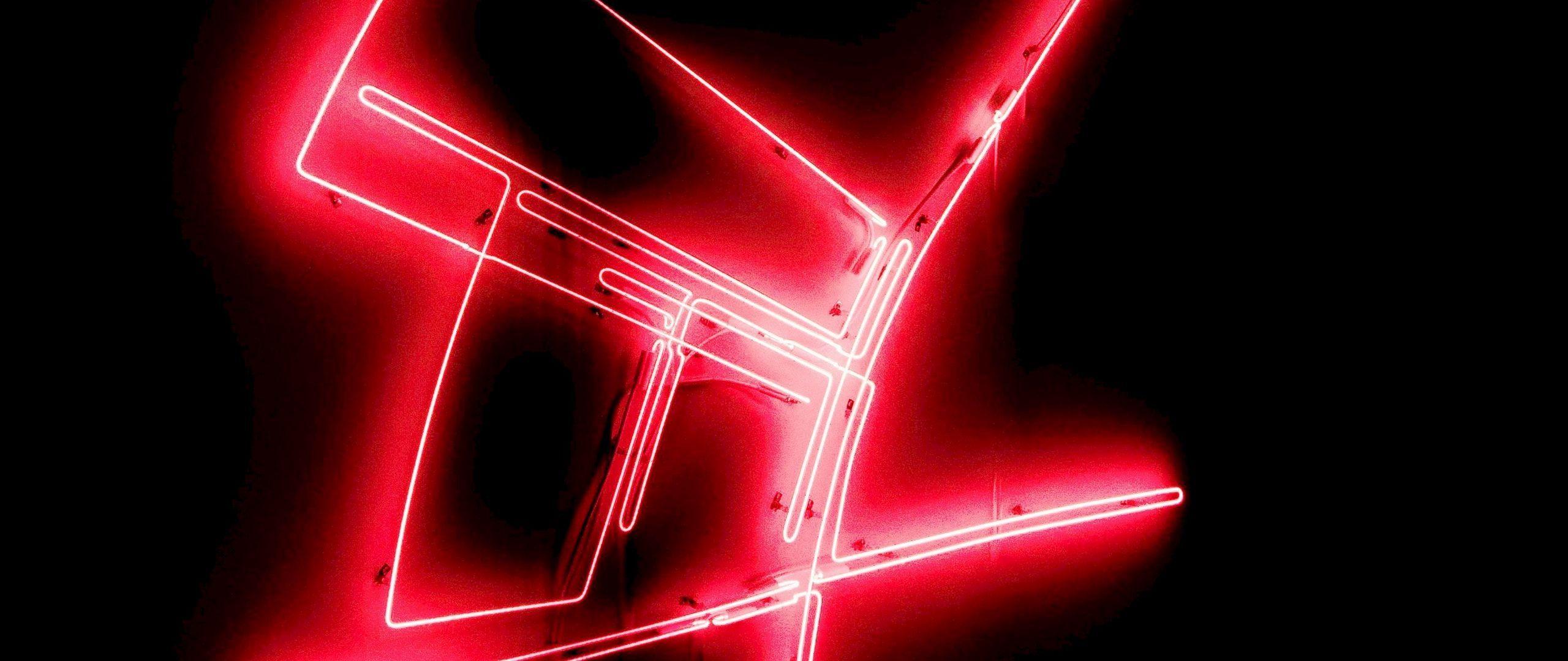 2560x1080 Neon Red Wallpaper, HD Neon Red Background