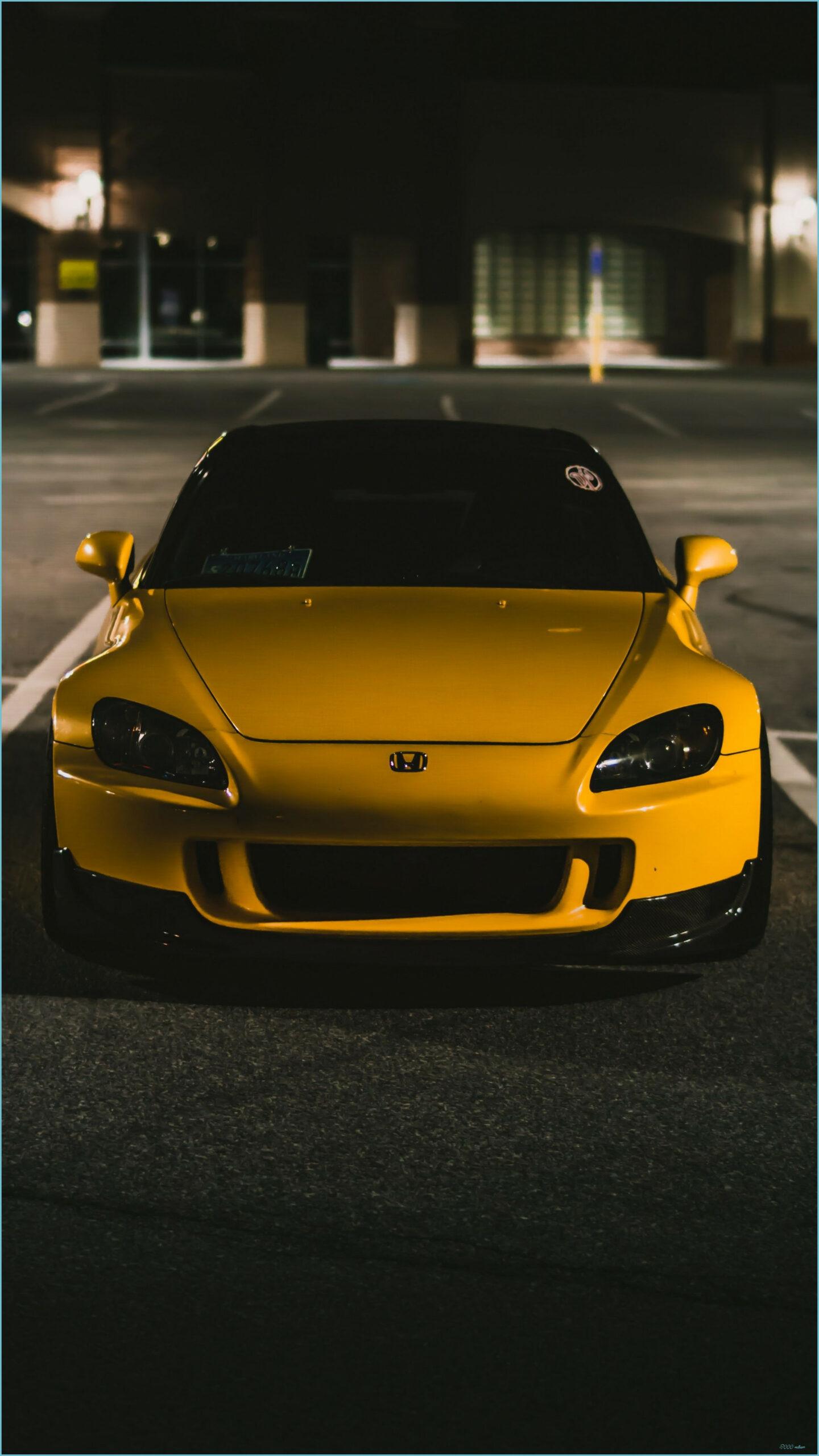 1440x2560 Cars #hondas13 #honda #yellow #wallpaper HD 13k Background For