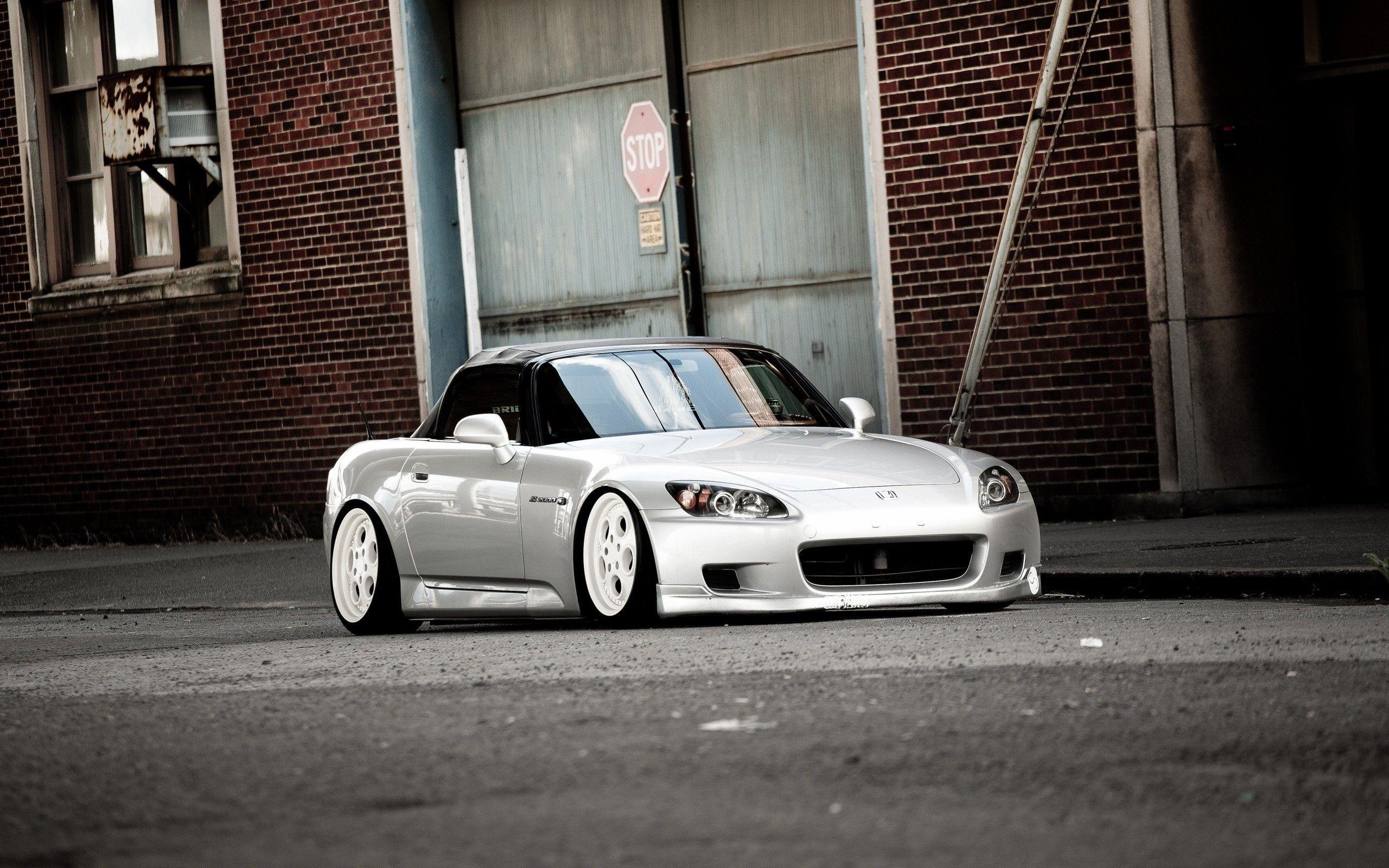 2560x1600 Honda s2000 tuning white car gold wheels front HD wallpaper My