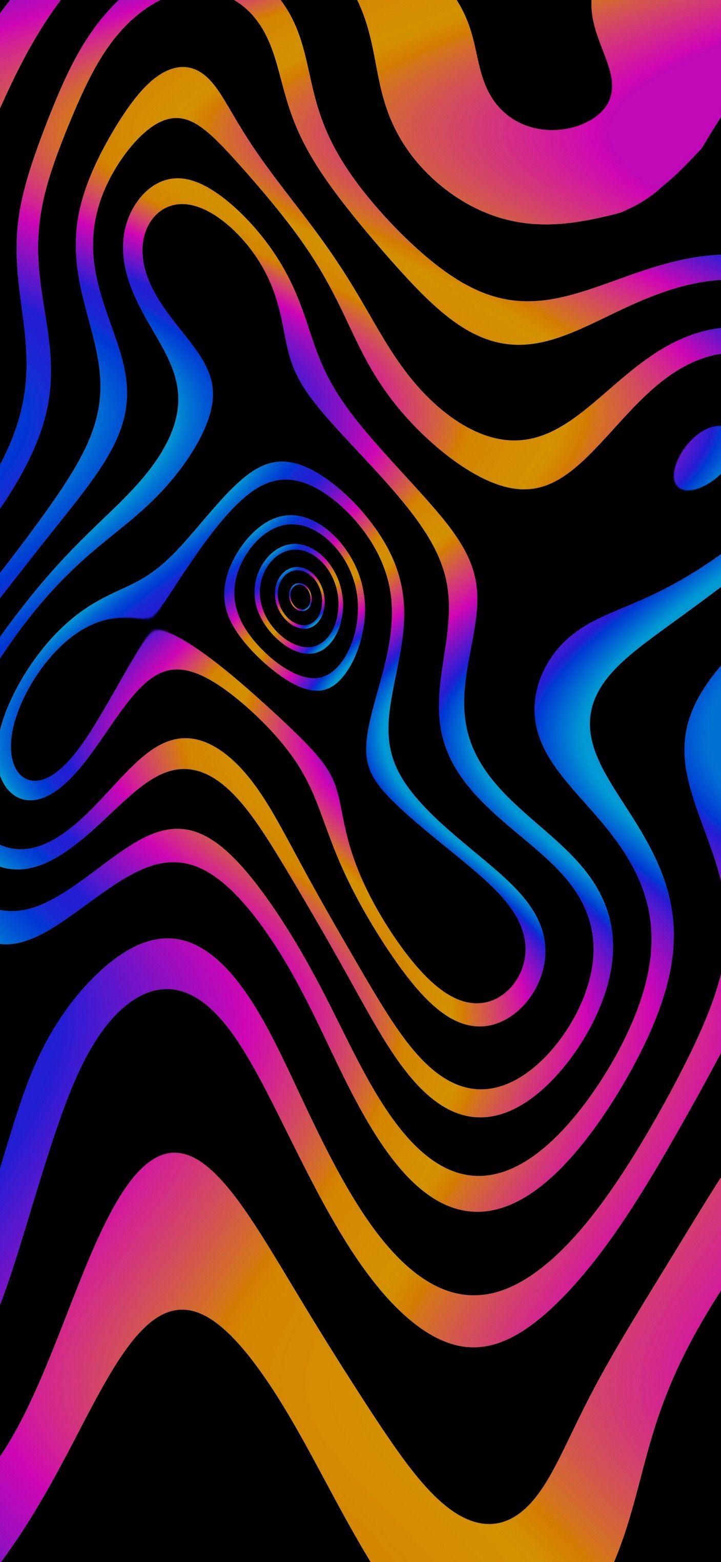 1407x3045 Illusion #abstract #fractalart #colorful. Trippy wallpaper, Art wallpaper, Colorful wallpaper