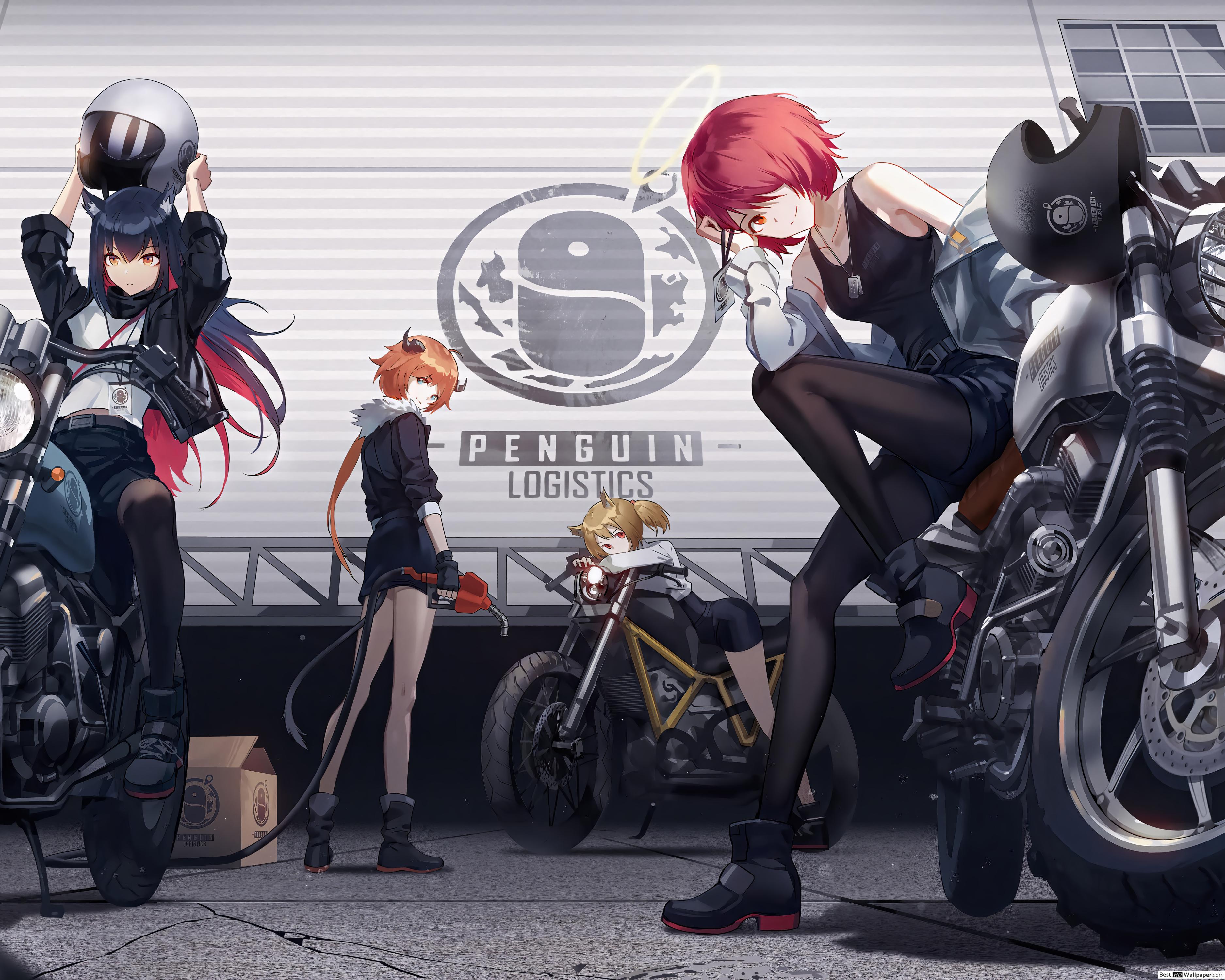 3750x3000 8k) Biker Girls (Anime Video Game) HD wallpaper download