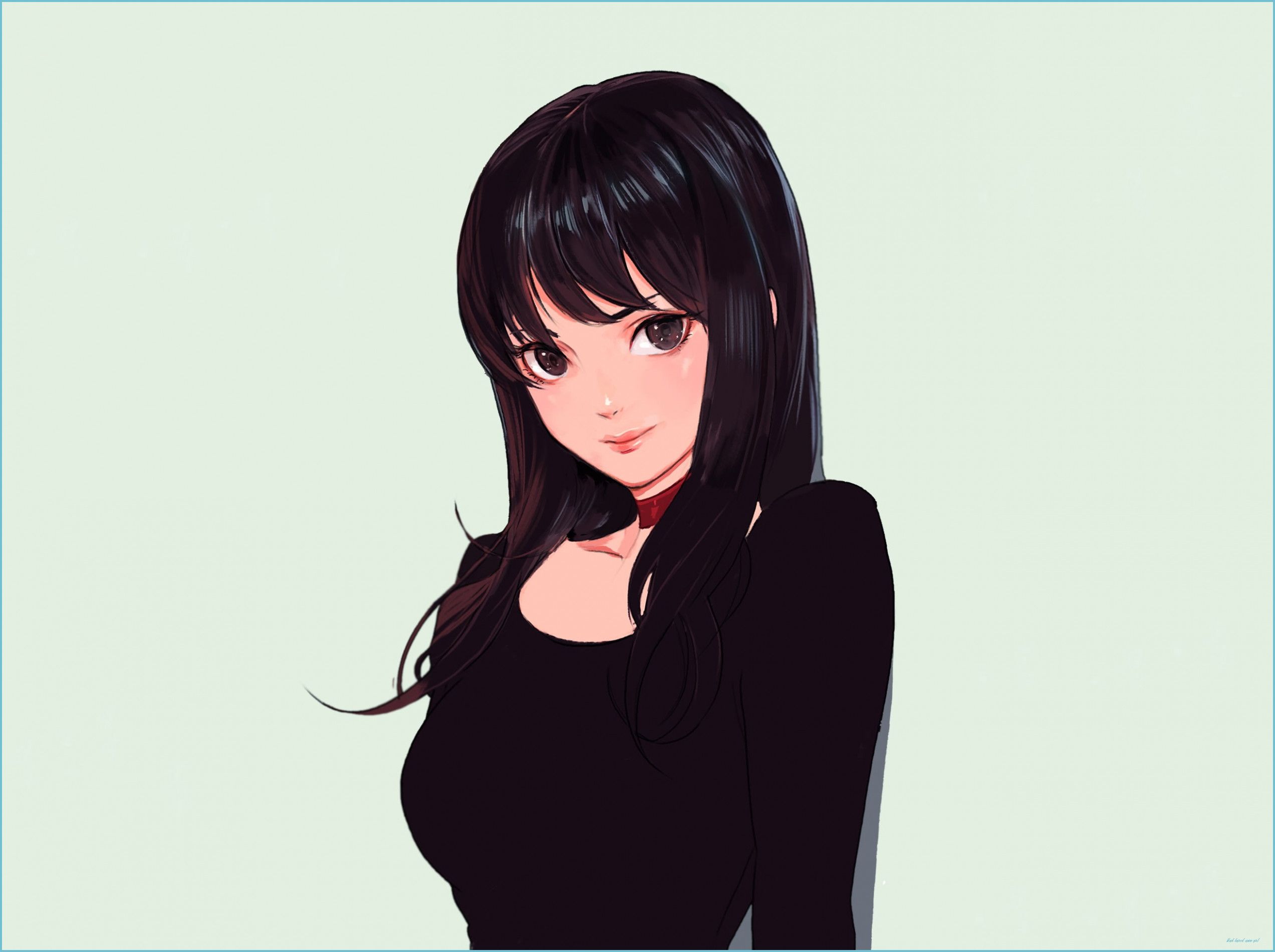 Black hair Girl 'Morning', Anime Gallery