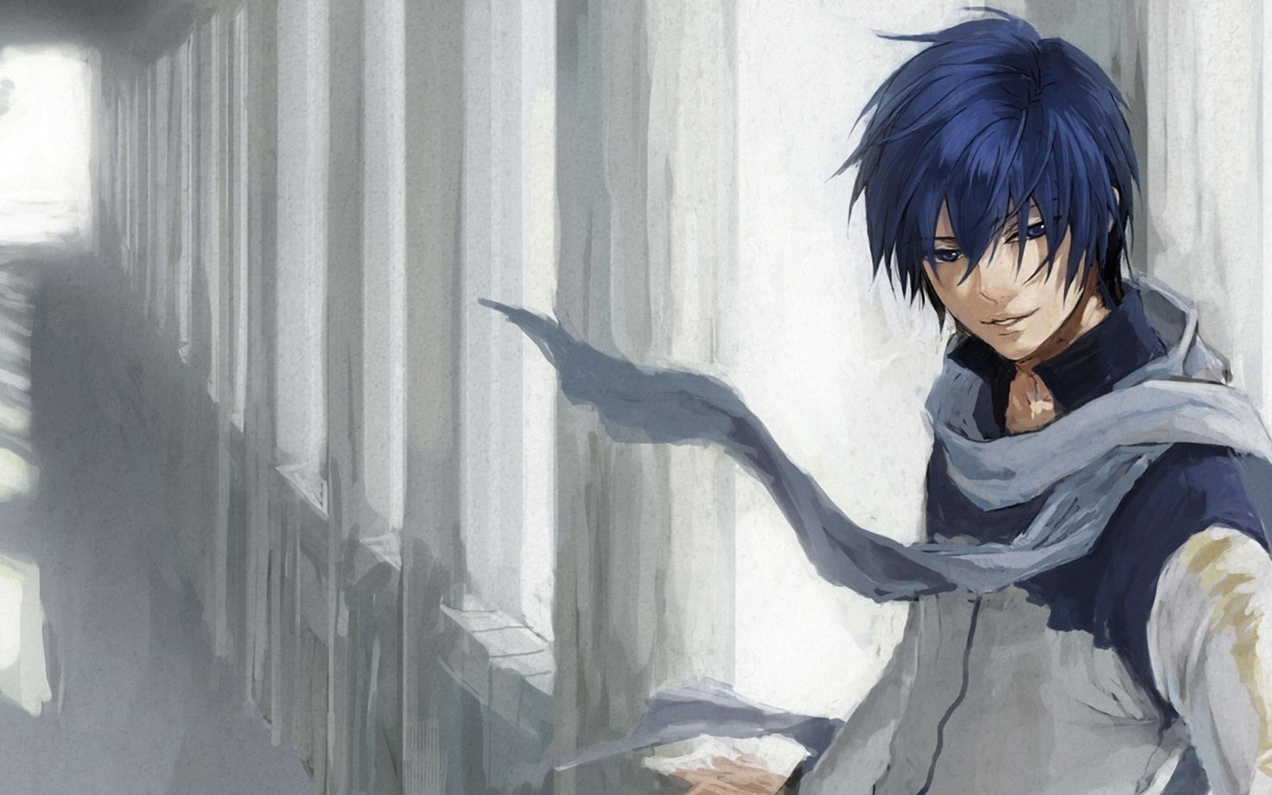 2560x1600 Blue Hair Anime Boy
