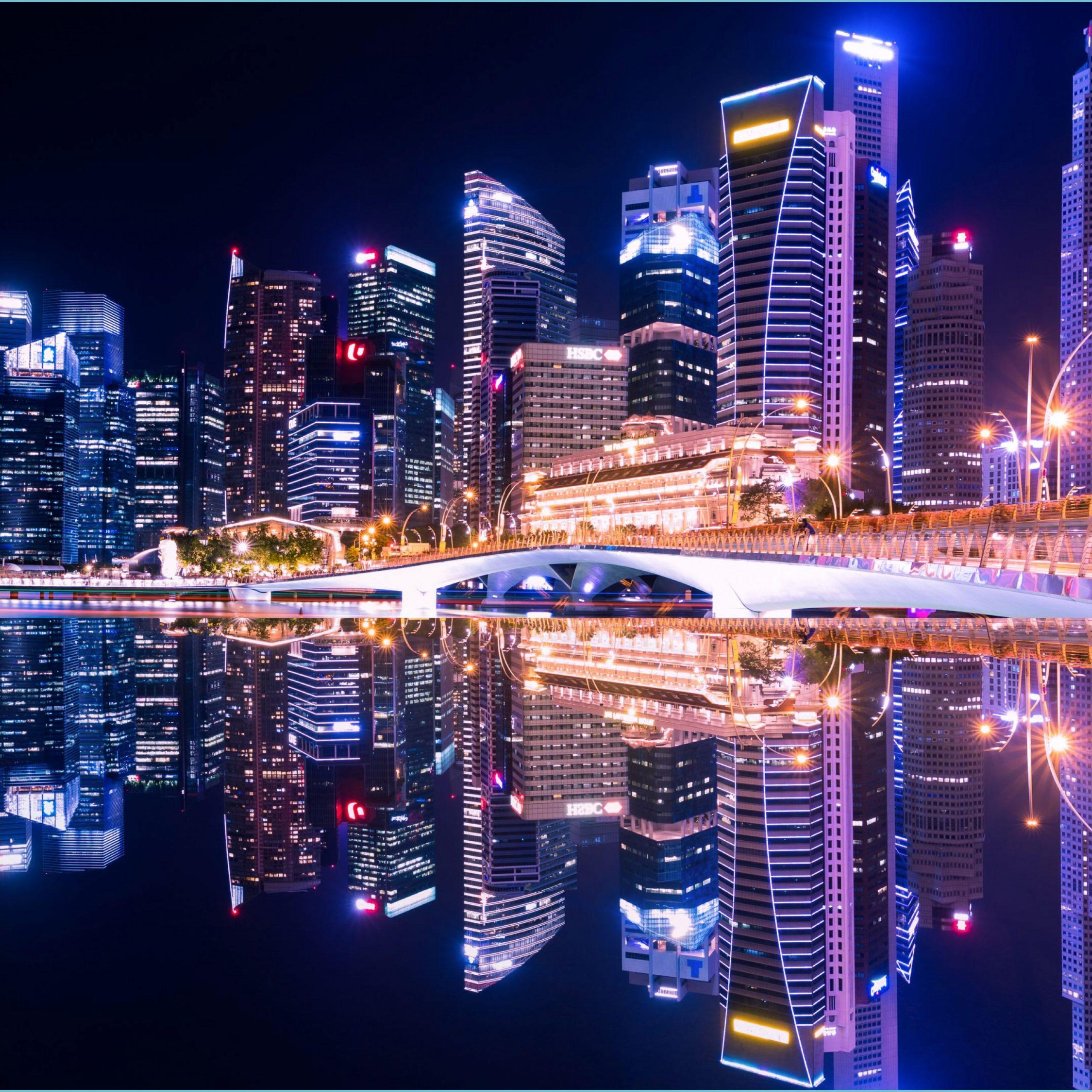 2560x2560 Wallpaper 13k Singapore City Skyline 13k 13k Wallpaper, City Wallpaper 4k