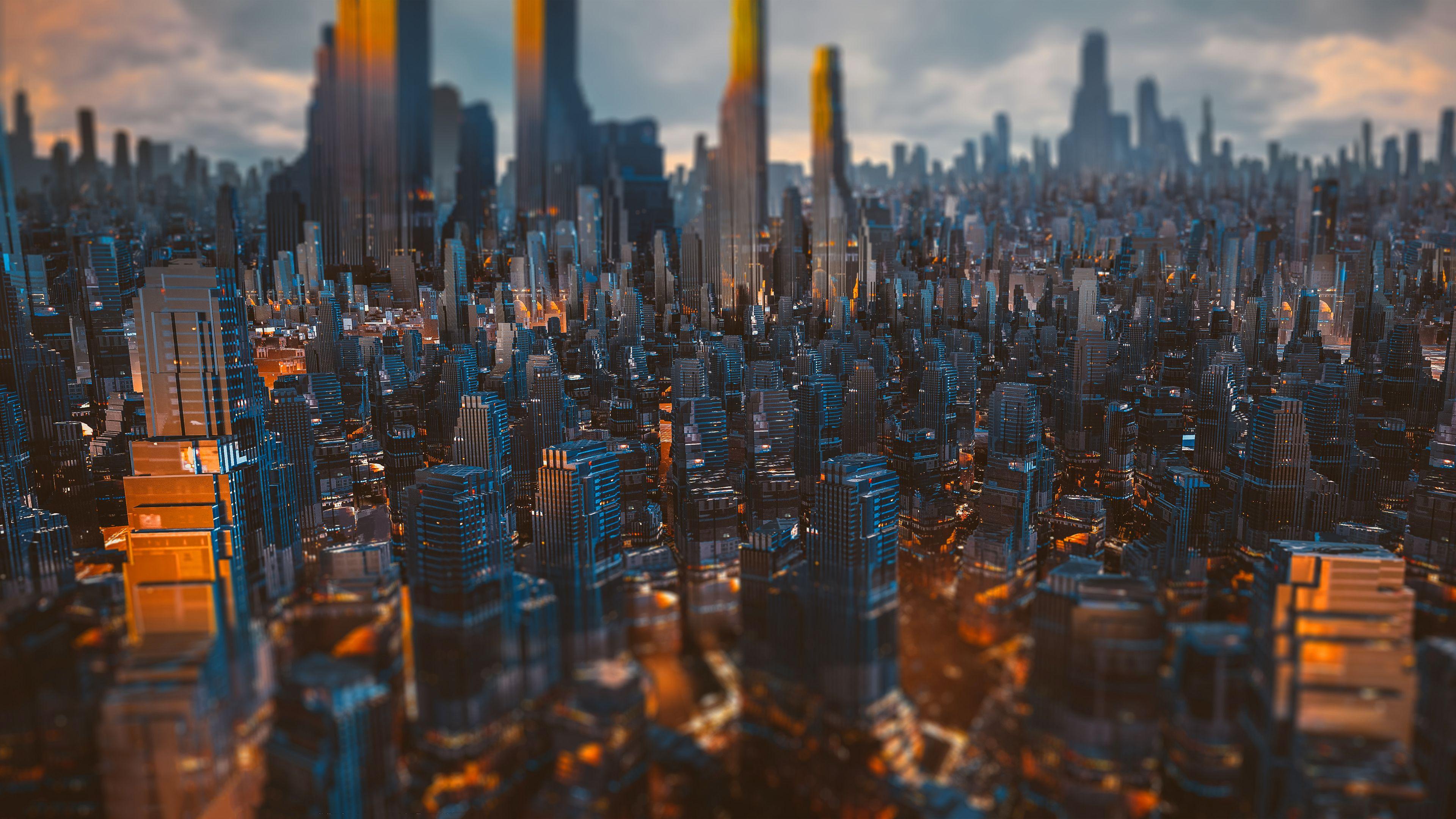 3840x2160 City Art 4k Hd Wallpaper, Digital Art Wallpaper, City Wallpaper, Buildings Wallpaper, Artwork Wallpaper, Artstation. City Art, City Wallpaper, Art Wallpaper