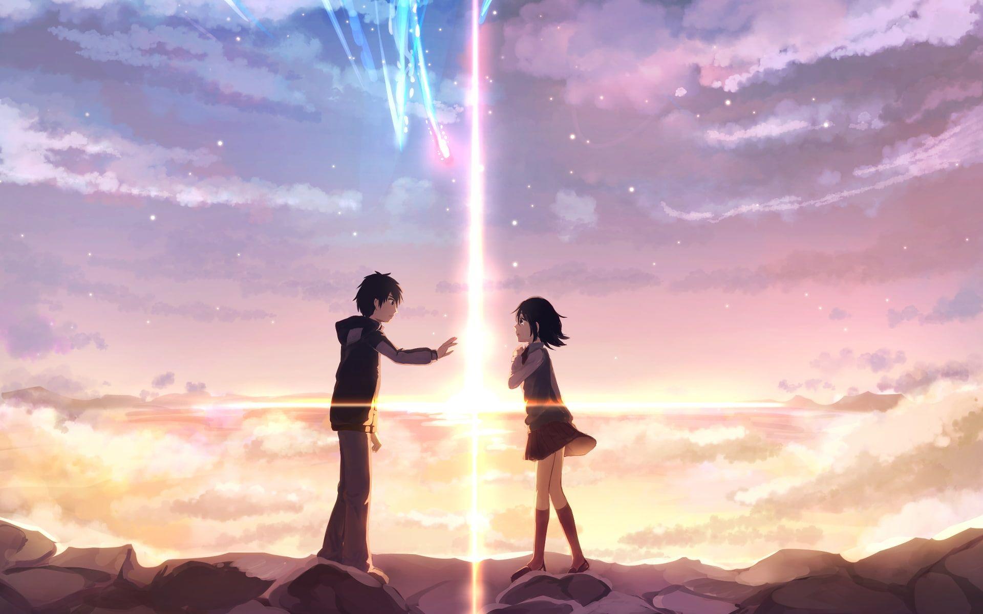 1920x1200 Tachibana Taki #anime Miyamizu Mitsuha Kimi no Na Wa P #wallpaper #hdwallpaper #deskt. Películas de animación, Mejores peliculas de anime, Películas de anime