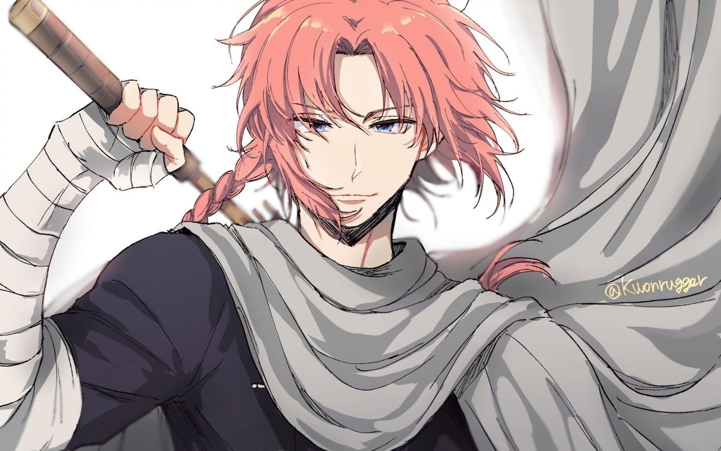 1440x900 Download 1440x900 Gintama, Kamui, Cape, Braid, Anime Boy Wallpaper for MacBook Pro 15 inch, MacBook Air 13 inch