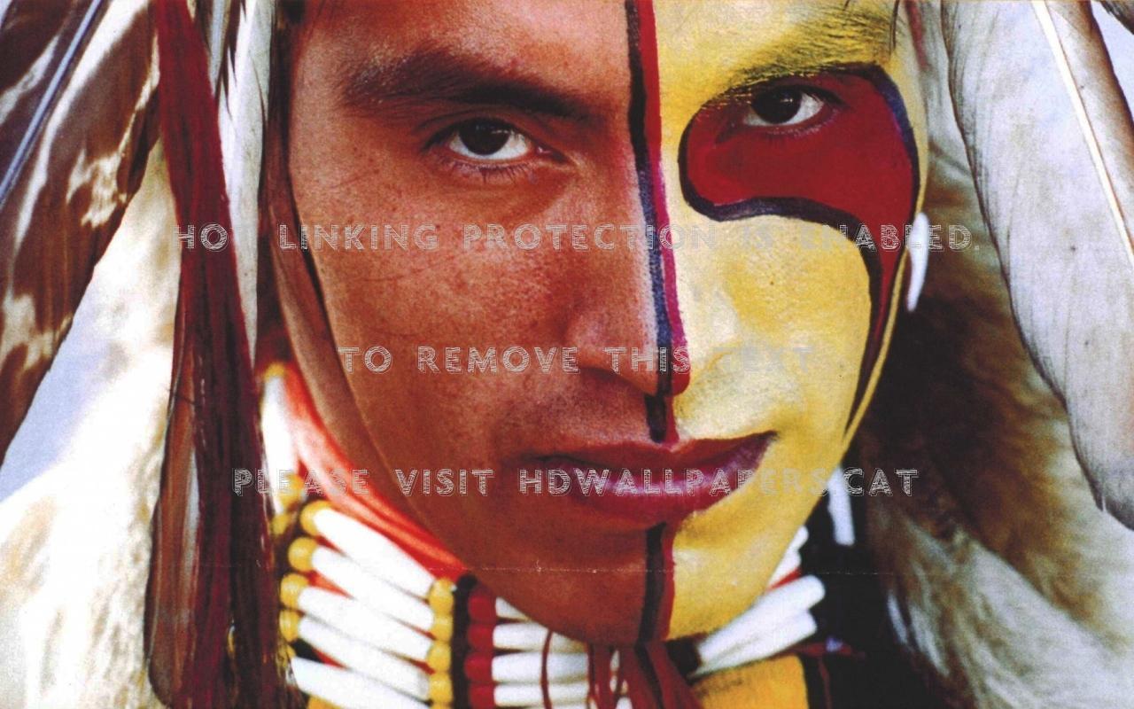 1280x800 War Paint Split Native American Indian American Face Paint