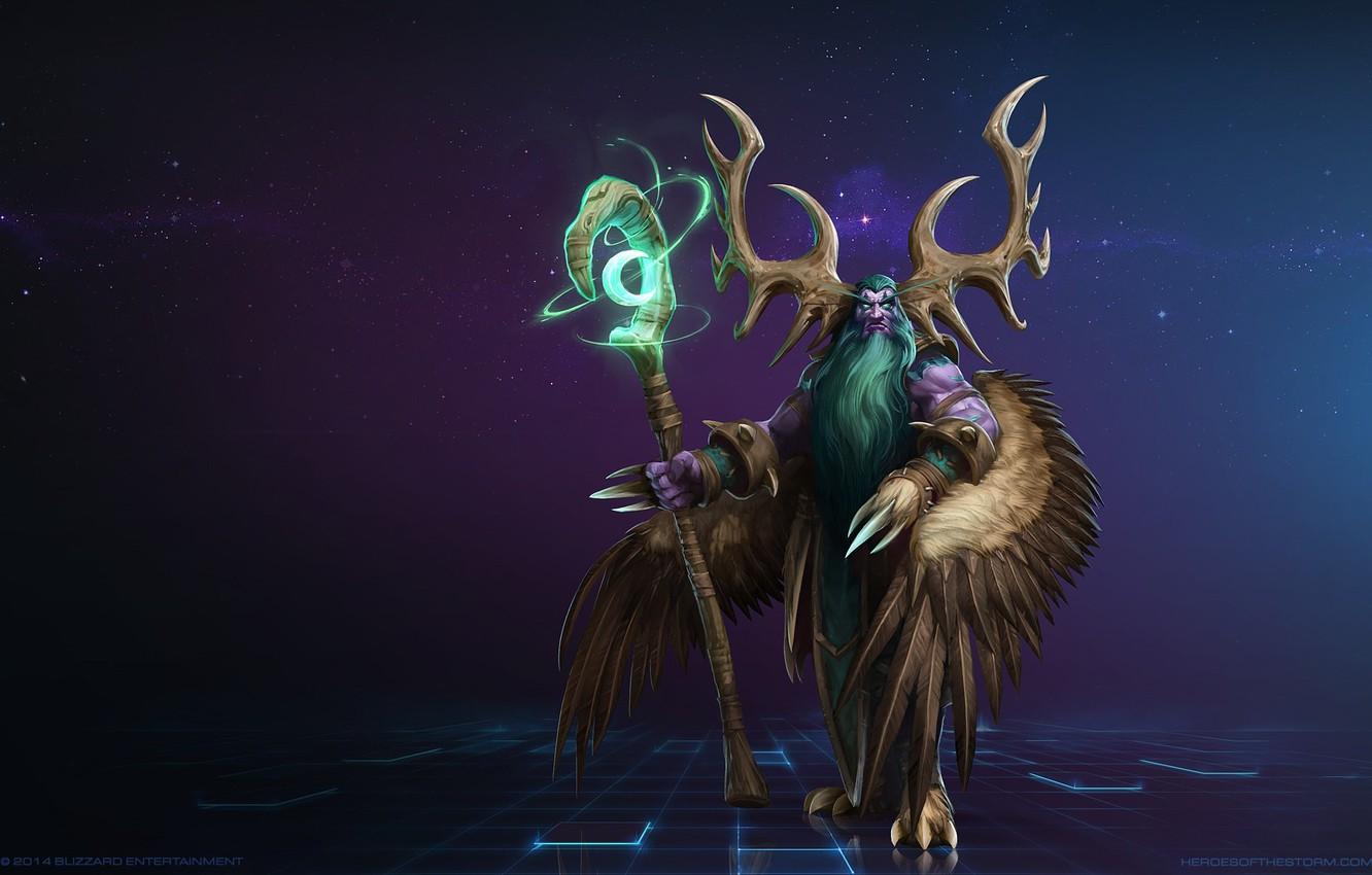 1332x850 Wallpaper blizzard, wow, world of warcraft, heroes of the storm, The Malfurion Stormrage image for desktop, section игры