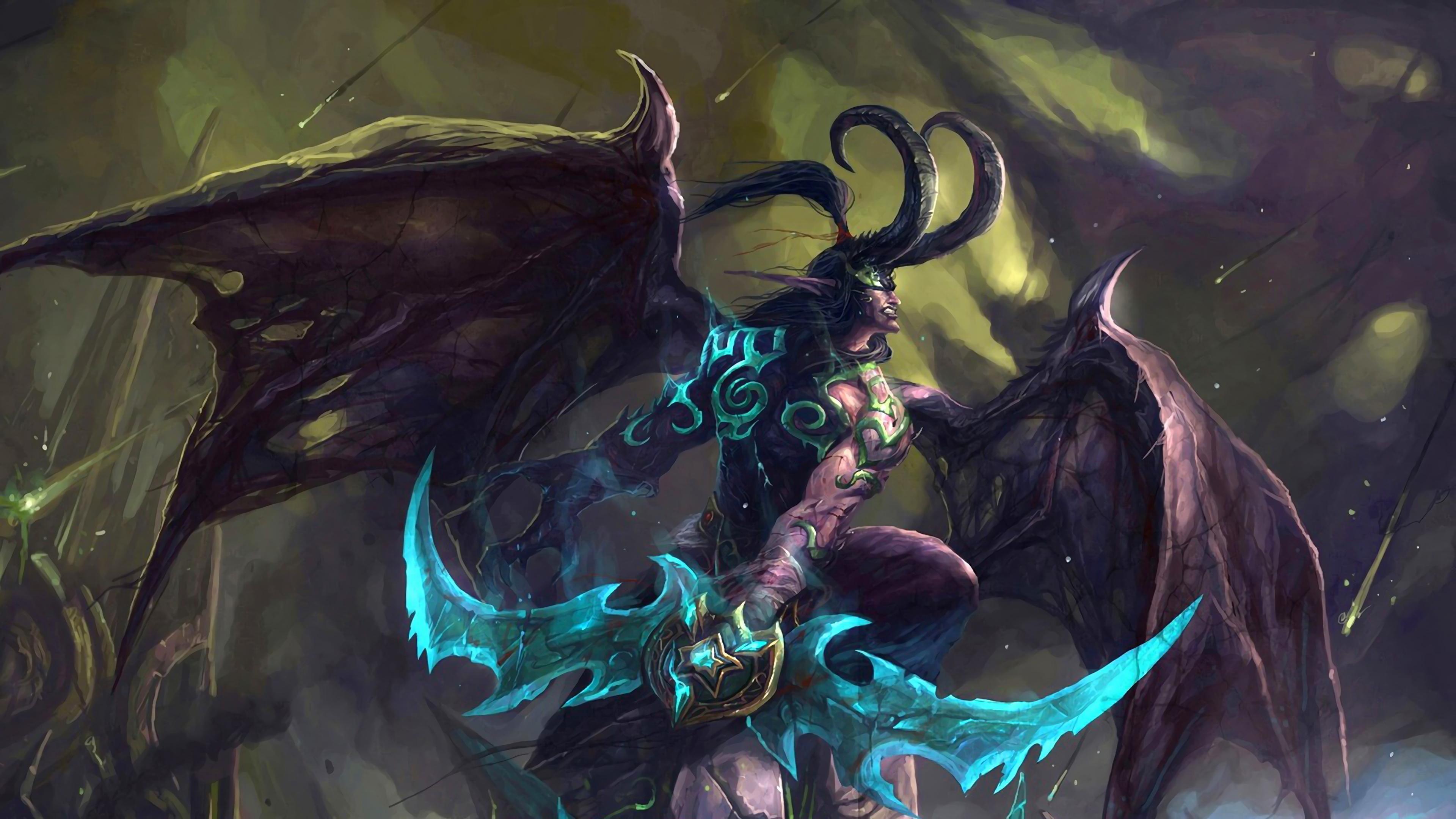 3840x2160 Illidan Stormrage, WoW, 4K wallpaper HD Wallpaper