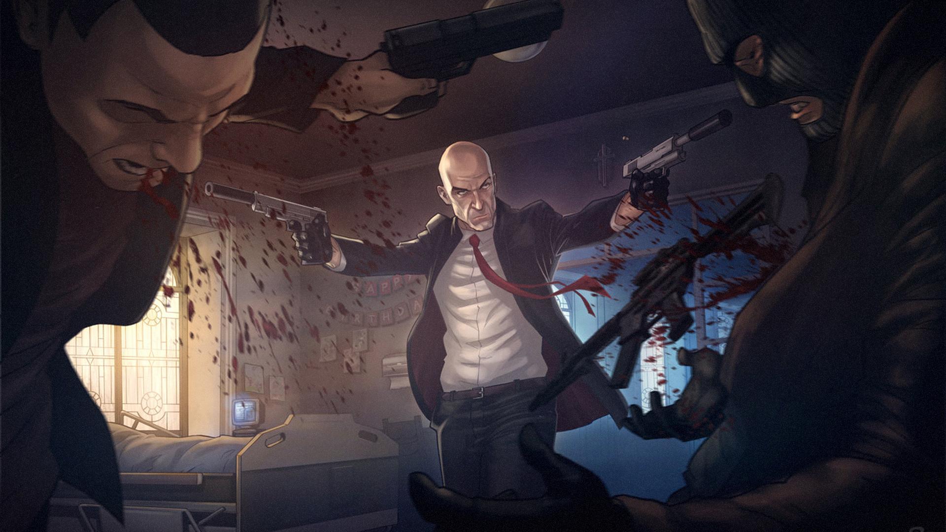 1920x1080 1920x1080 weapons, killer, pistols, killer, agent absolution, Hitman