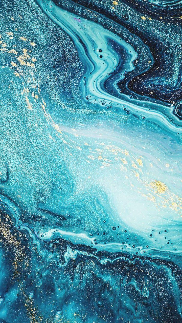 736x1309 Teal Glitter iPhone Wallpaper