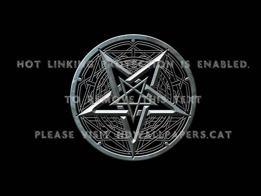 1024x768 inverted pentagram satanic pagan silver