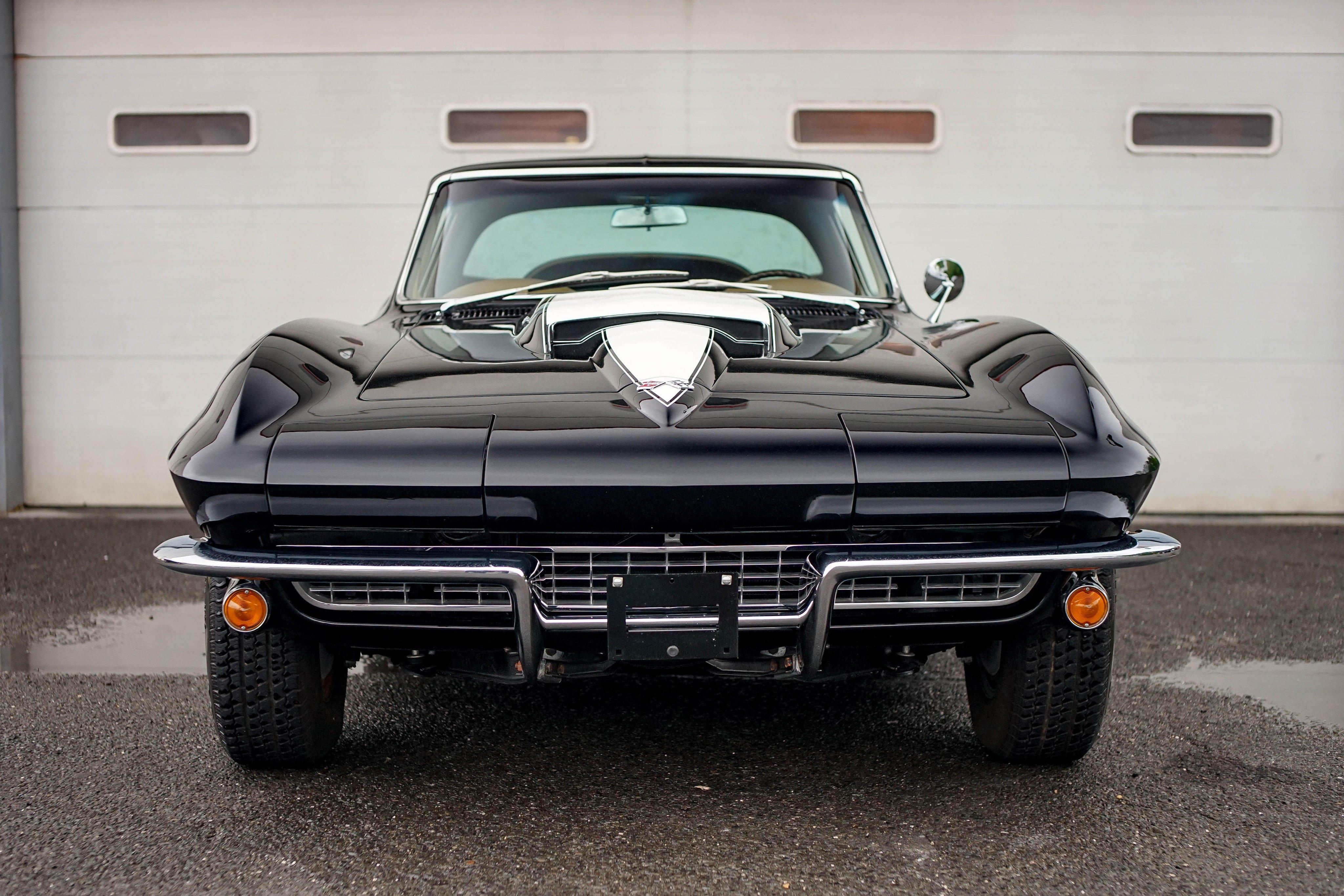 4096x2731 Download 4096x2731 Cars, 1967 Chevrolet Corvette, Black, Front View Wallpaper