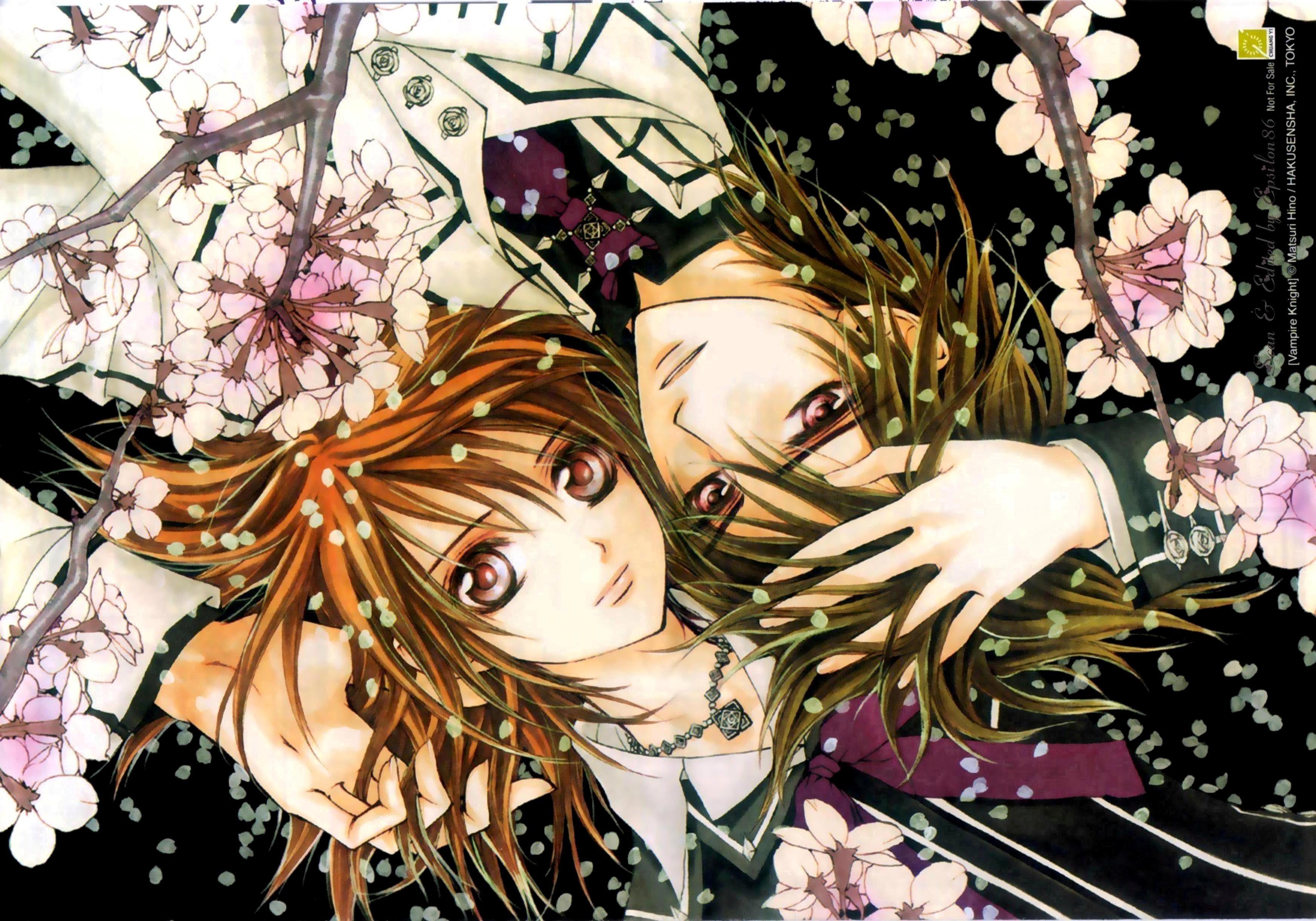 3489x2440 kuran kaname vampire knight yuuki cross.