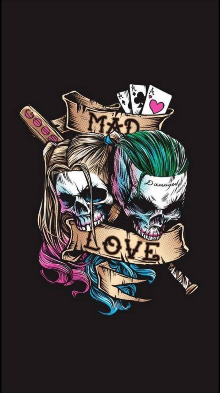 717x1280 4K wallpaper: Love Mad Love Joker And Harley Quinn Wallpaper