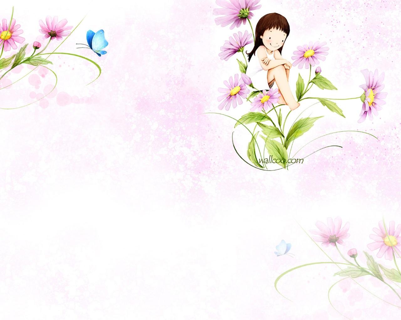 1280x1024 Digital Art Jong Bok Illustrations(Vol.03) Cute Fairy Girl 1280x1024 NO.16 Desktop Wallpaper