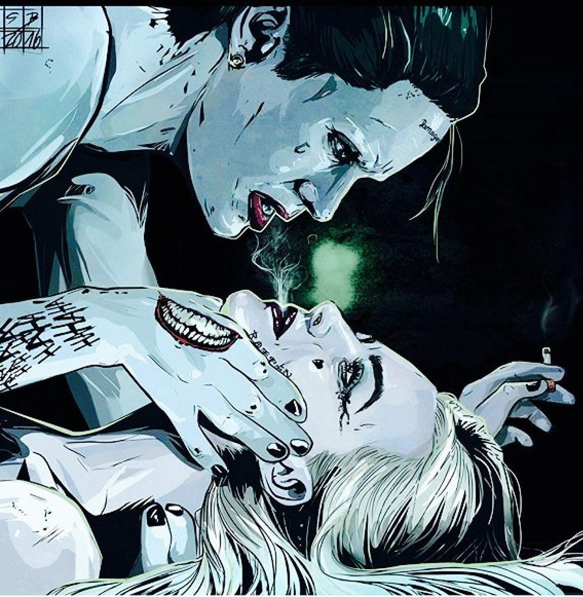 1135x1162 Love Mad Love Joker And Harley Quinn Wallpaper