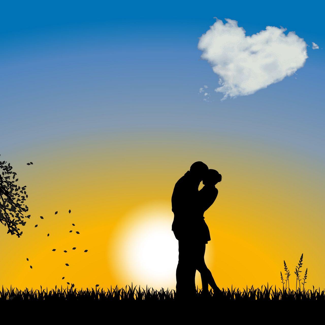 1280x1280 Download wallpaper 1280x1280 couple, love, romance, cloud ipad, ipad ipad mini for parallax HD background