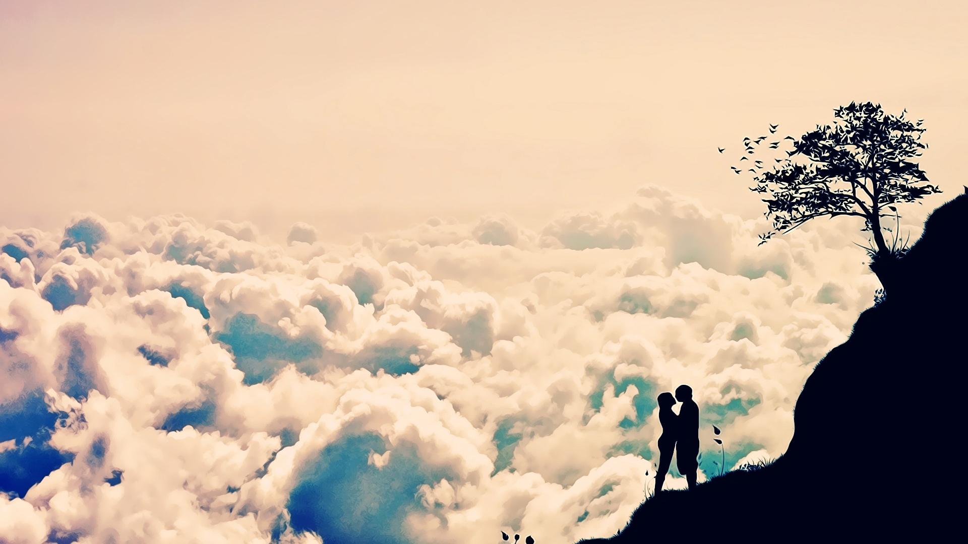 1920x1080 Free download Cool HD amp 3D Wallpaper Romantic Love Clouds Couple [1920x1200] for your Desktop, Mobile & Tablet. Explore In Love Wallpaper. Love Background Wallpaper, HD Wallpaper of Love