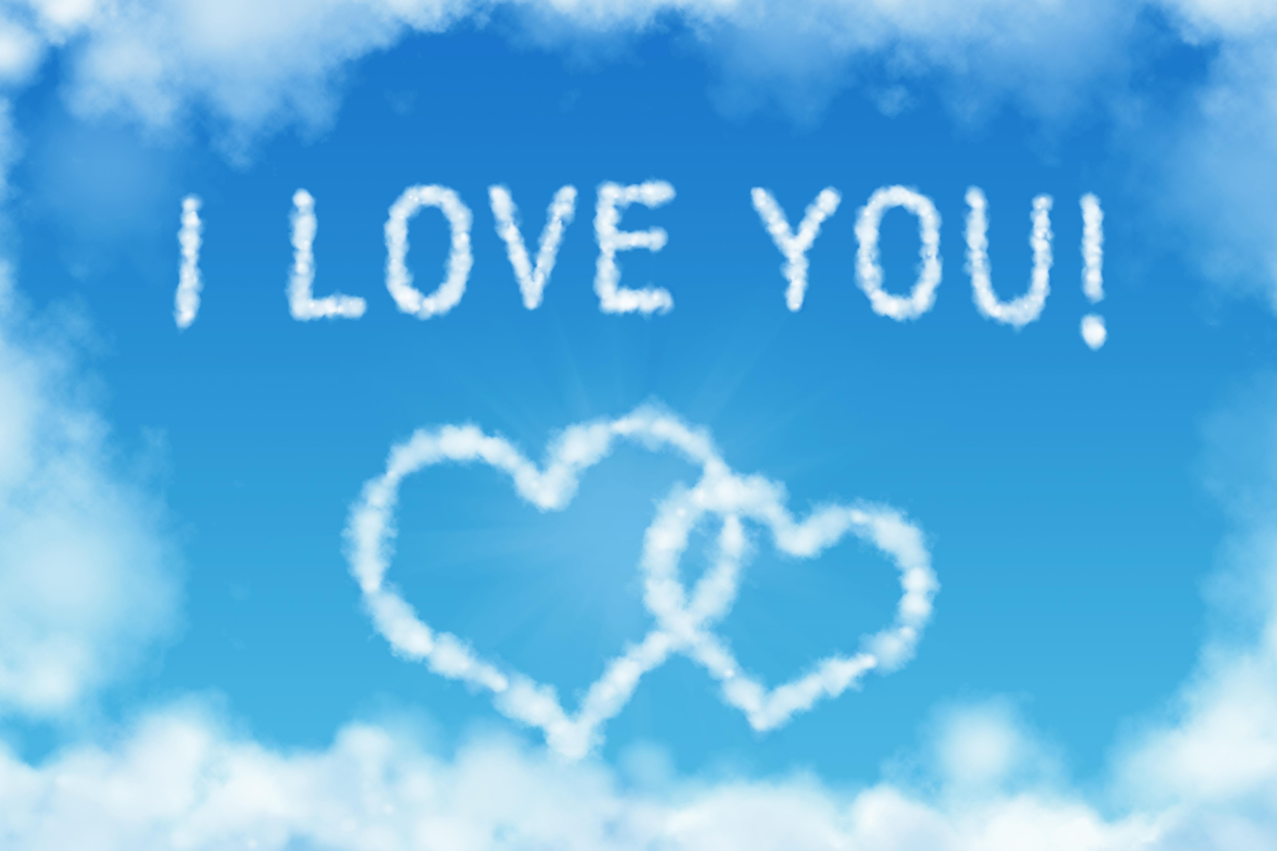 5050x3367 #I Love You, K, #Clouds. Mocah HD Wallpaper